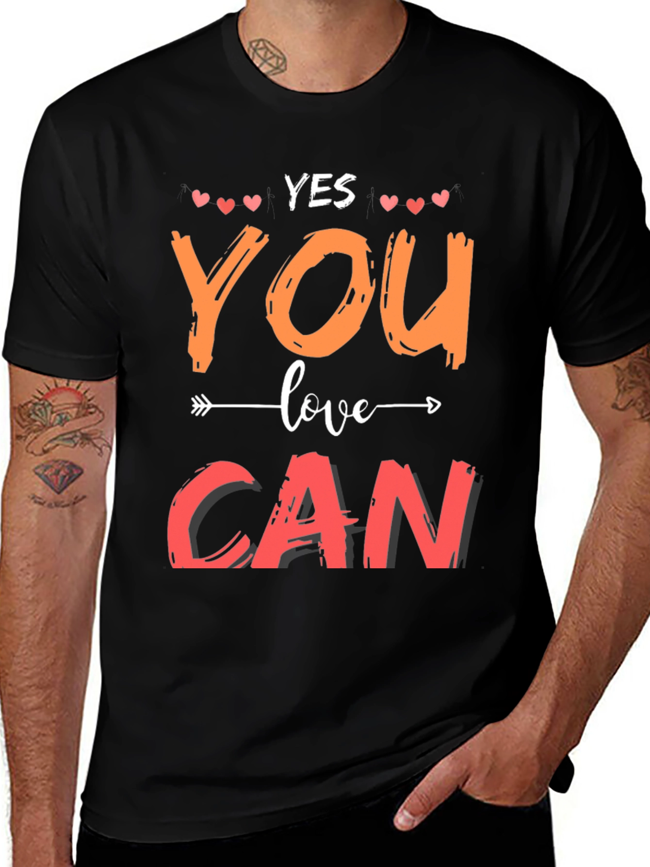 Yes You Can Motivational Graphic Tee Shirt