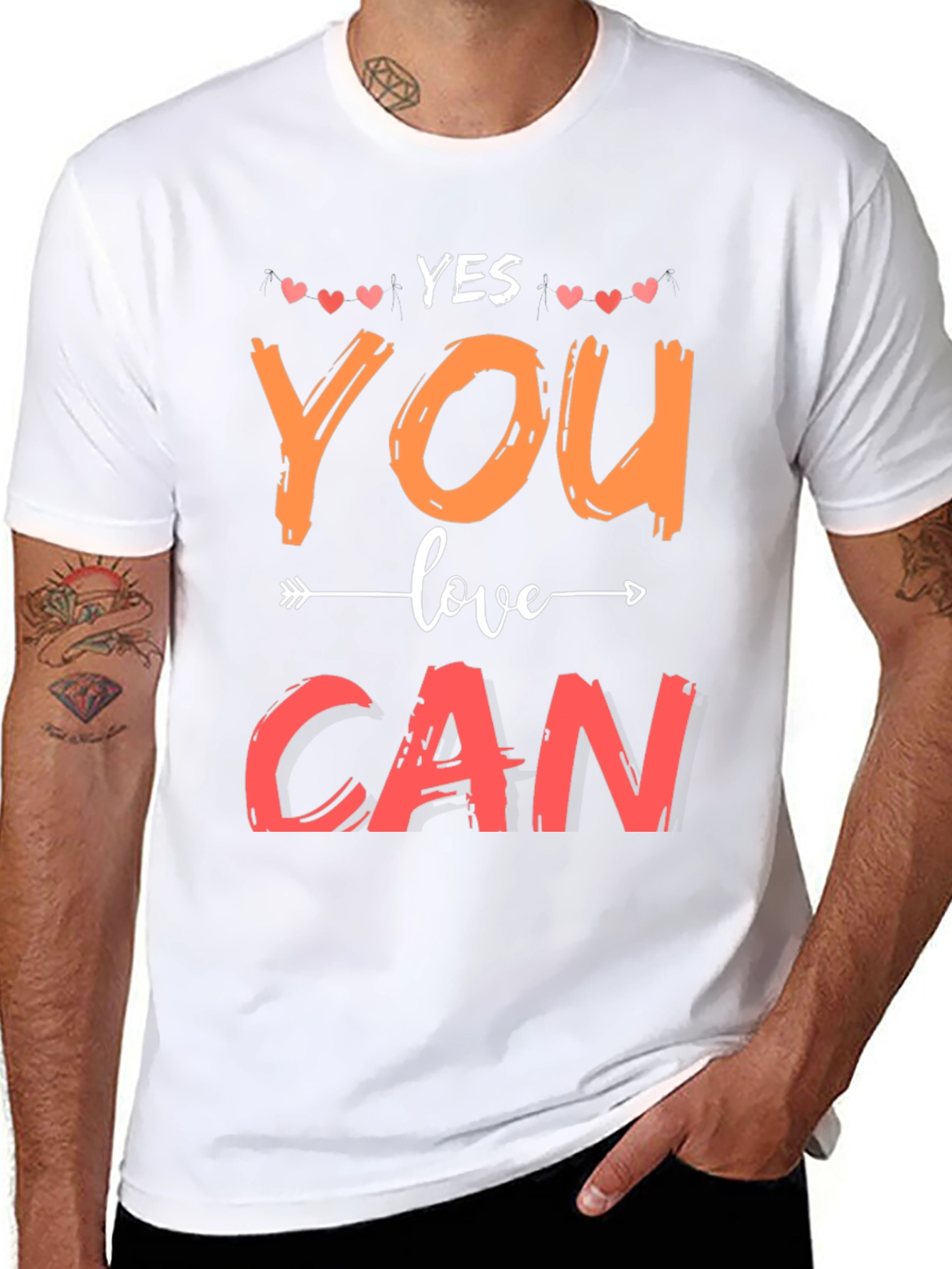 Yes You Can Motivational Graphic Tee Shirt