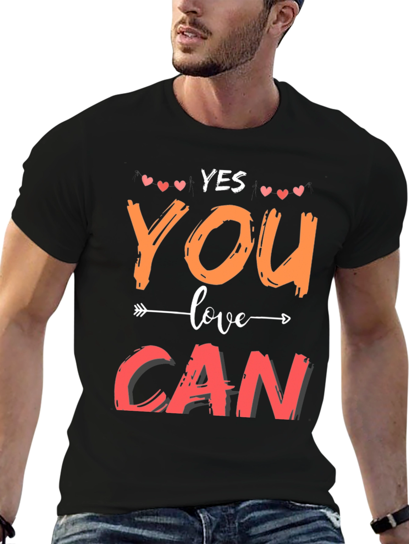 Yes You Can Motivational Graphic Tee Shirt