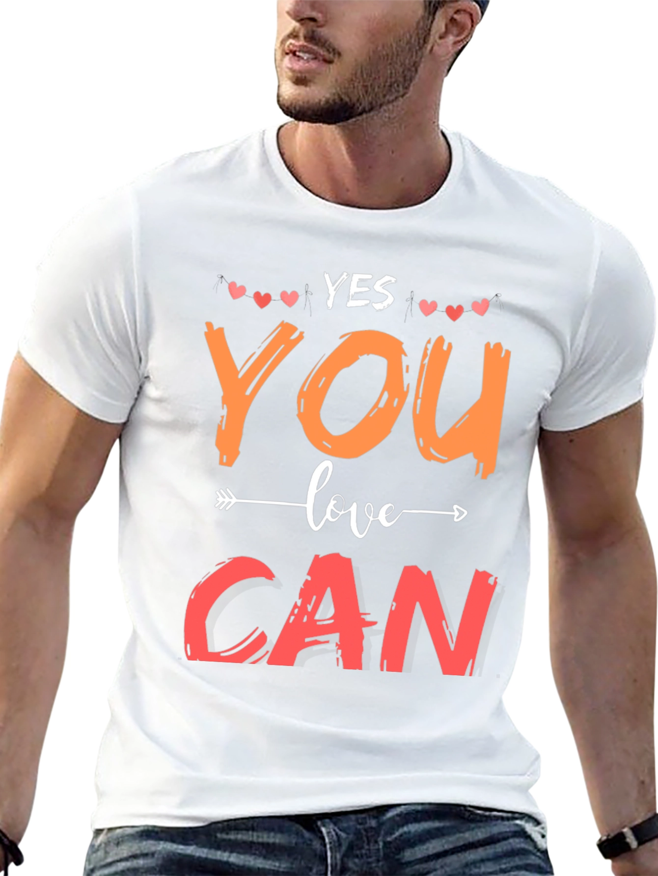 Yes You Can Motivational Graphic Tee Shirt