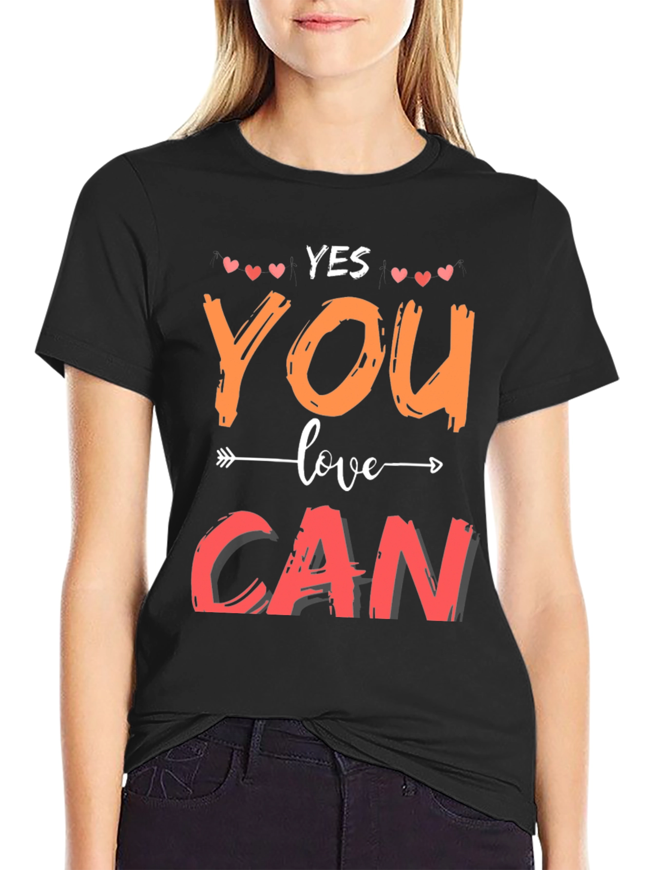 Yes You Can Motivational Graphic Tee Shirt