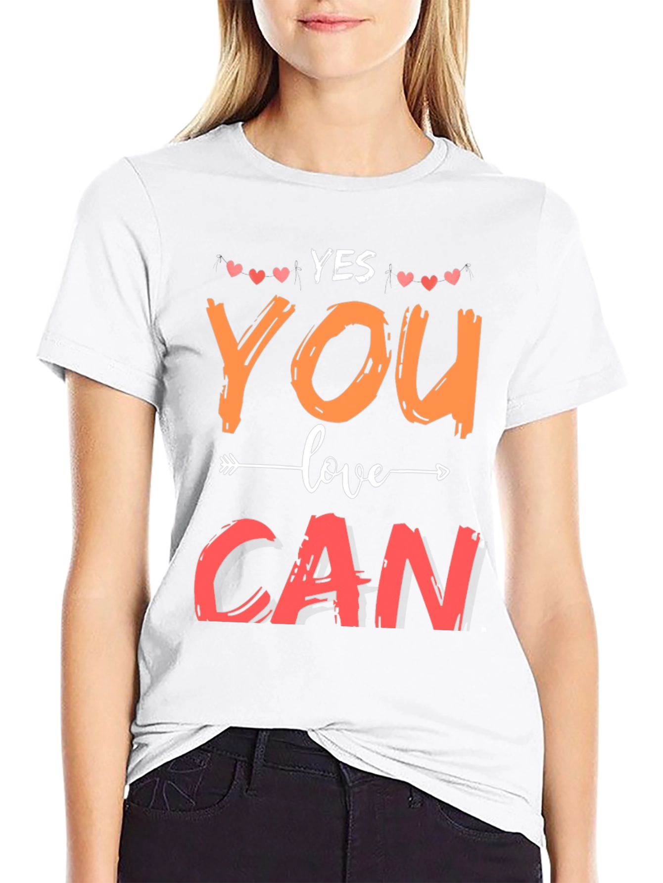Yes You Can Motivational Graphic Tee Shirt