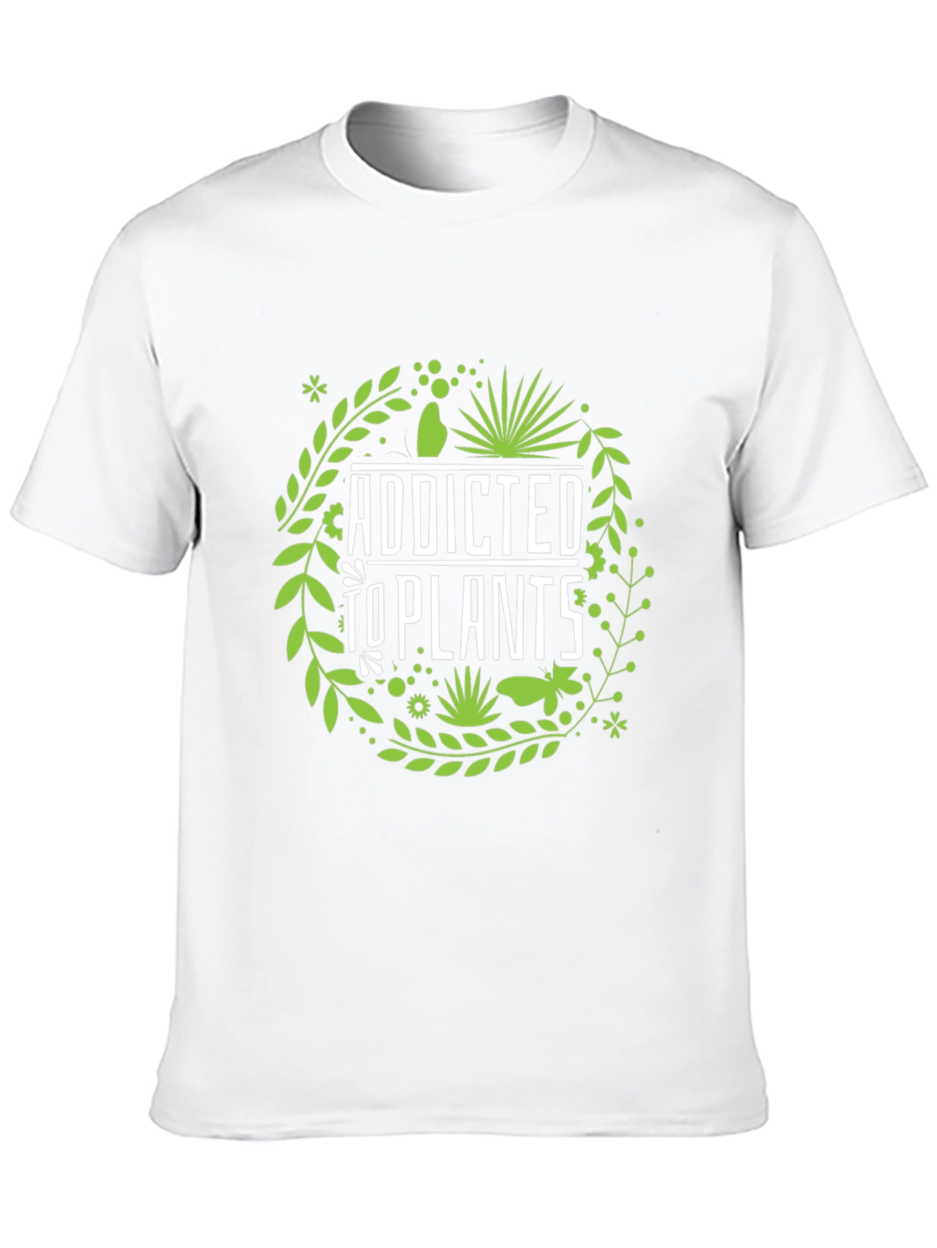 Addicted to Plants Graphic Tee - Black Cotton T-Shirt