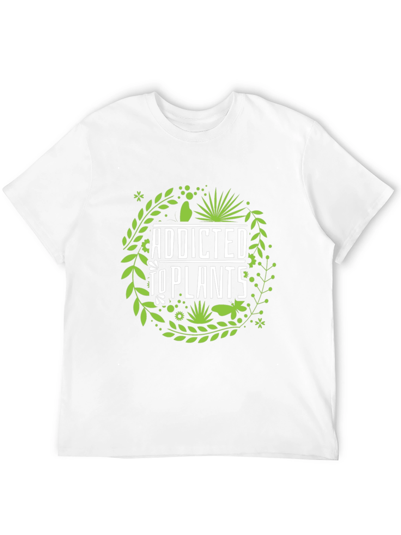 Addicted to Plants Graphic Tee - Black Cotton T-Shirt