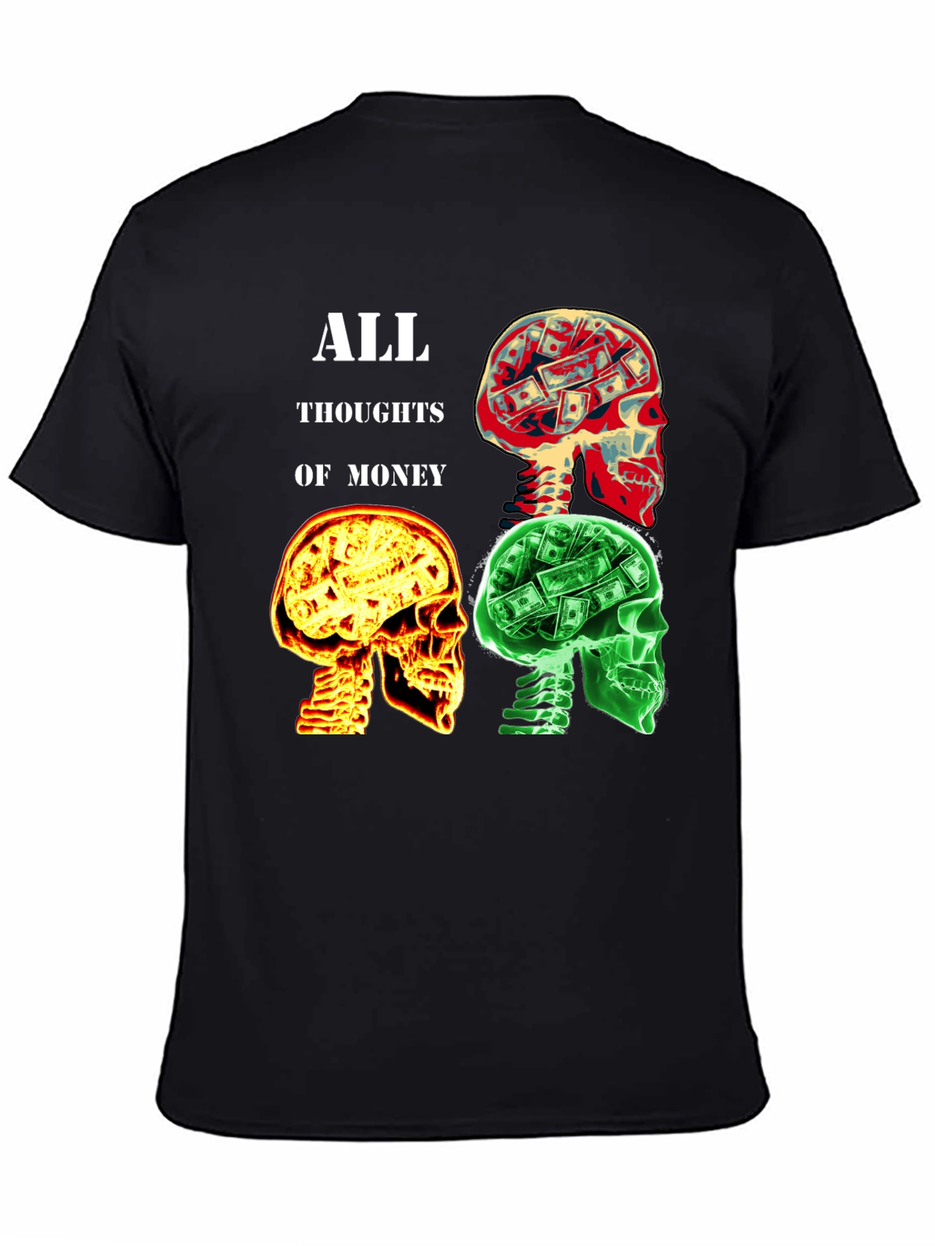 Money Minded Graphic T-Shirt - All Thoughts Of Money