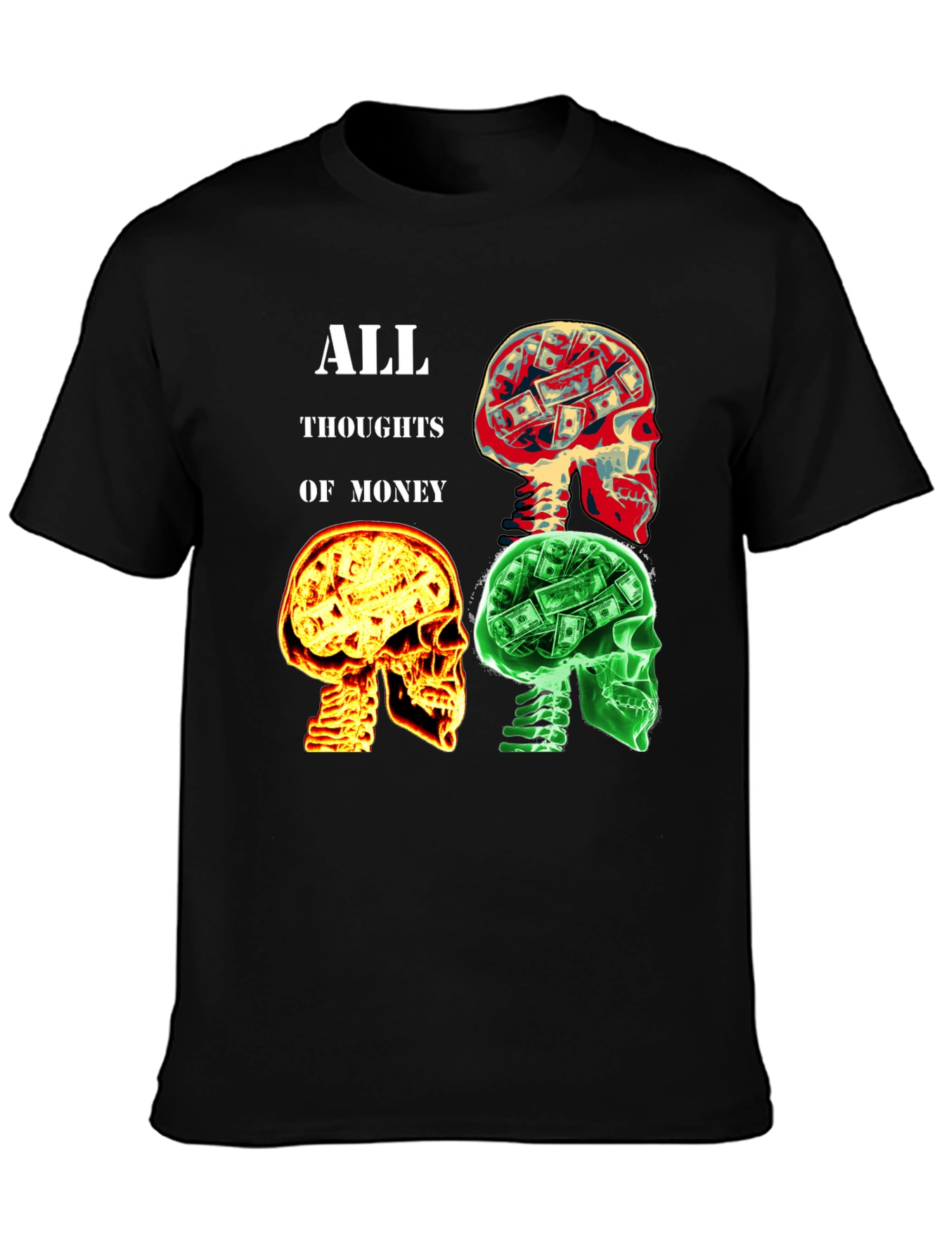 Money Minded Graphic T-Shirt - All Thoughts Of Money
