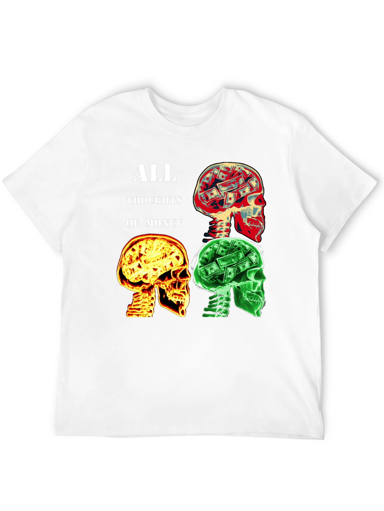 Money Minded Graphic T-Shirt - All Thoughts Of Money