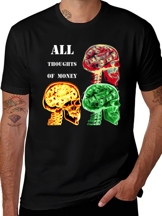 Money Minded Graphic T-Shirt - All Thoughts Of Money