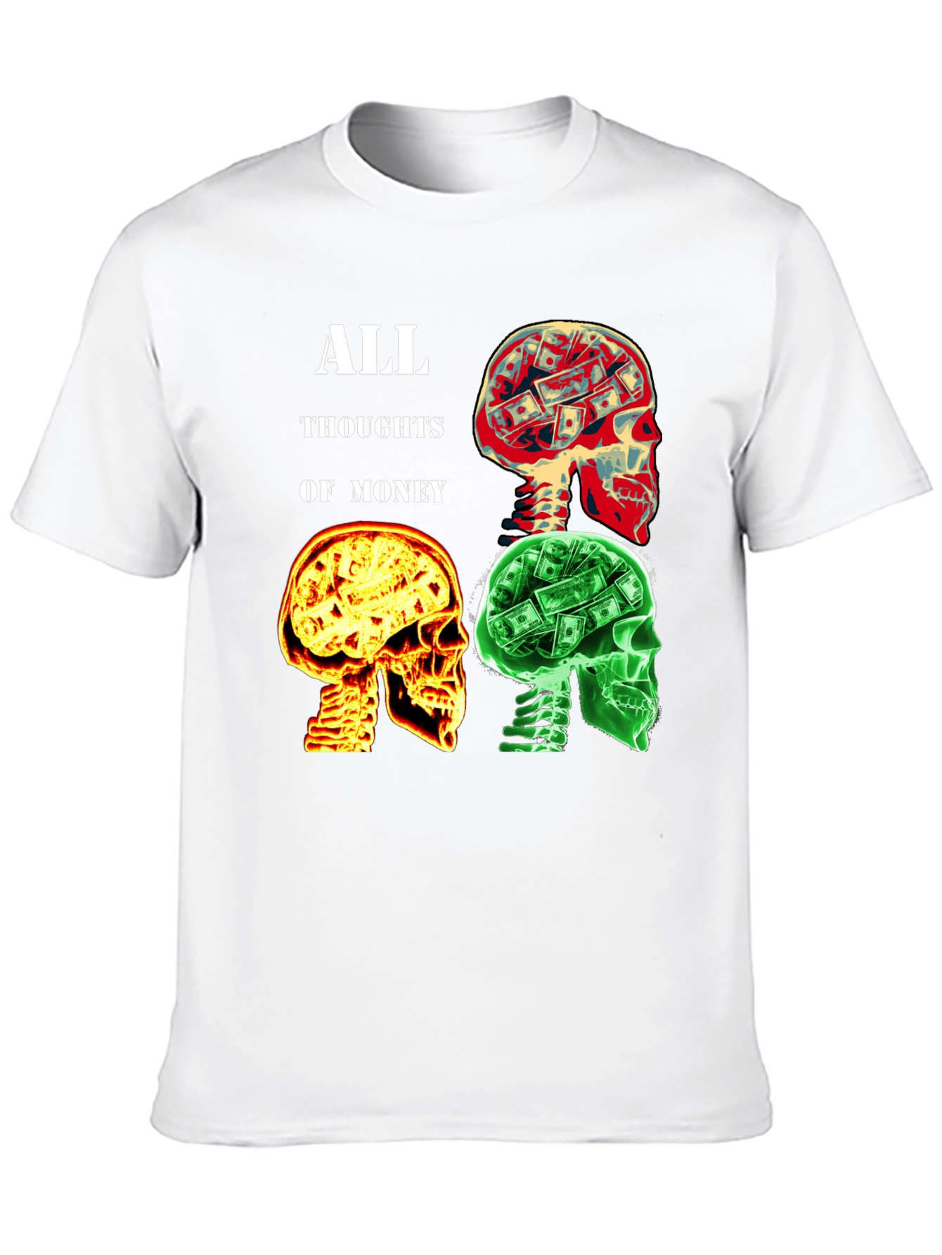 Money Minded Graphic T-Shirt - All Thoughts Of Money