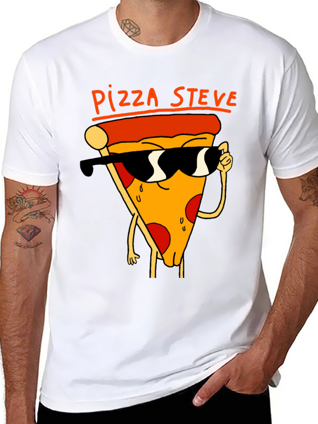 Pizza Steve Black T-Shirt