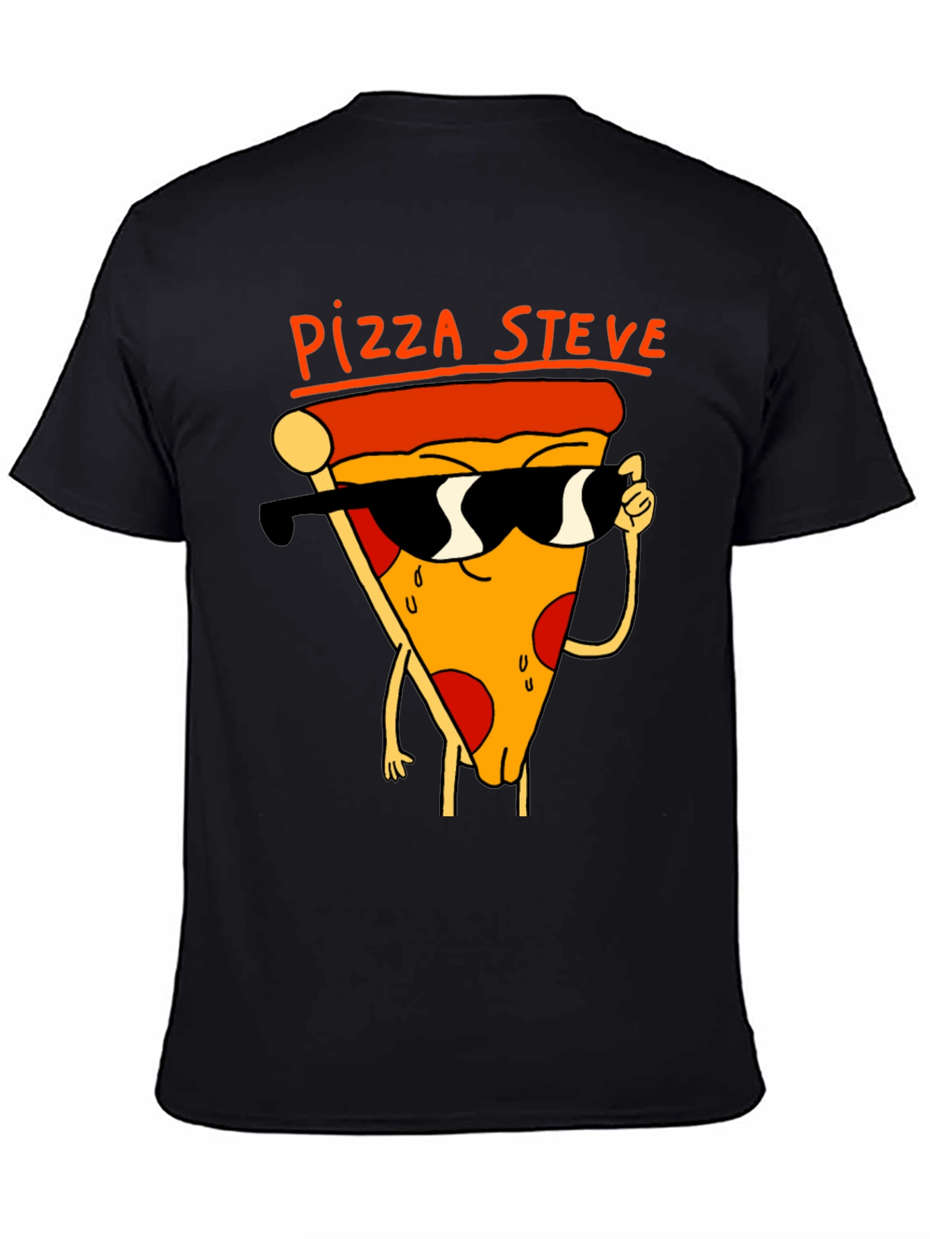 Pizza Steve Black T-Shirt