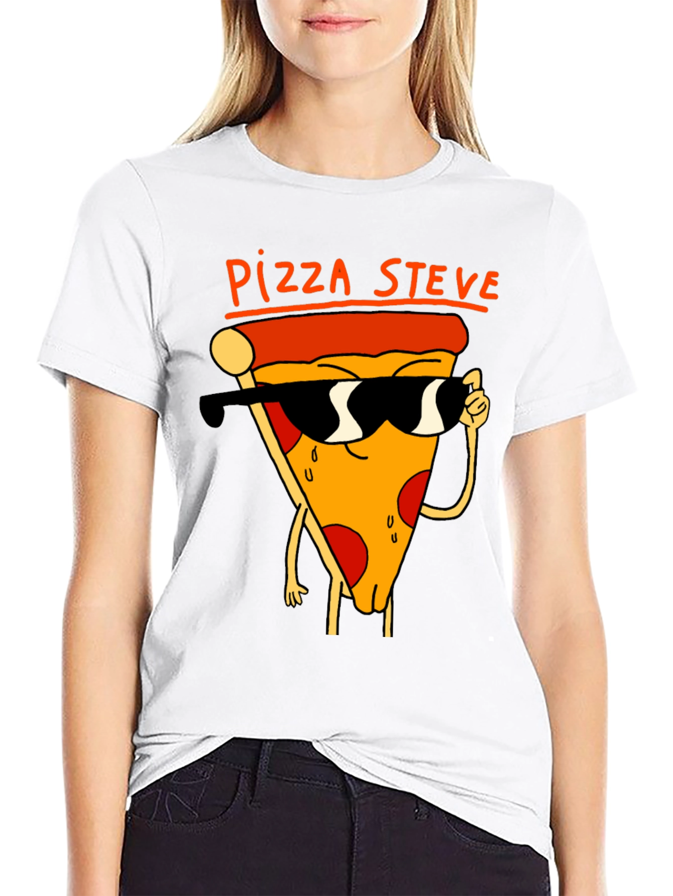 Pizza Steve Black T-Shirt