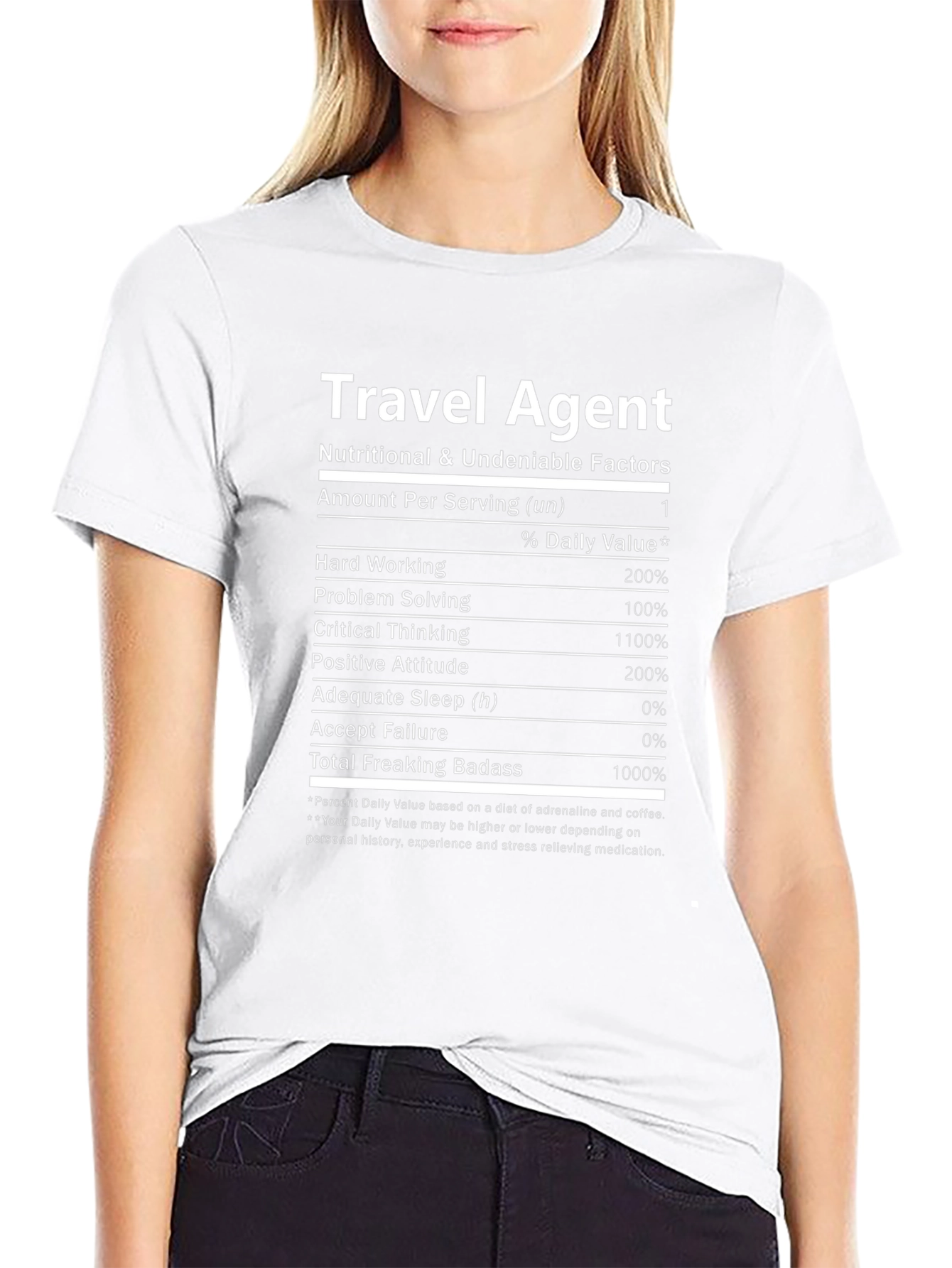 Travel Agent Nutritional Facts T-Shirt