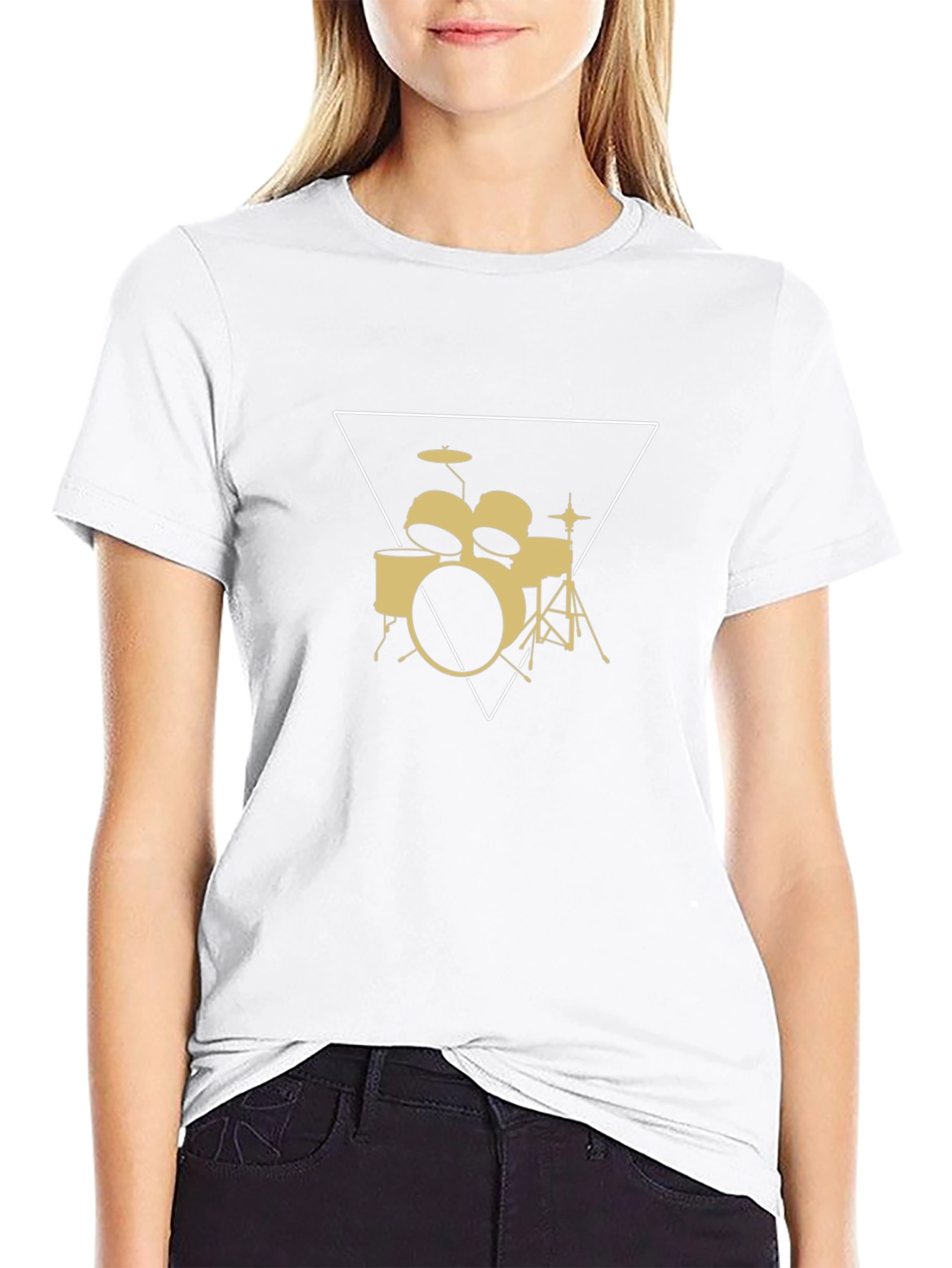 Drum Set Graphic Tee - Band Musician T-Shirt