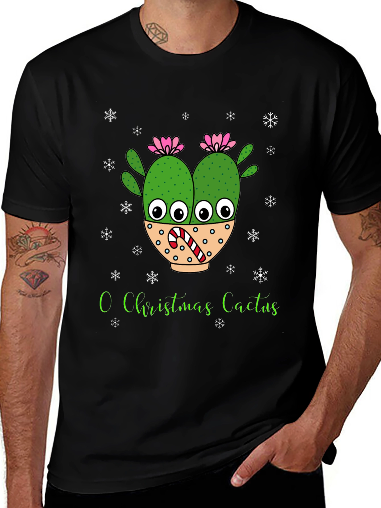 O Christmas Cactus T-Shirt Holiday Tee