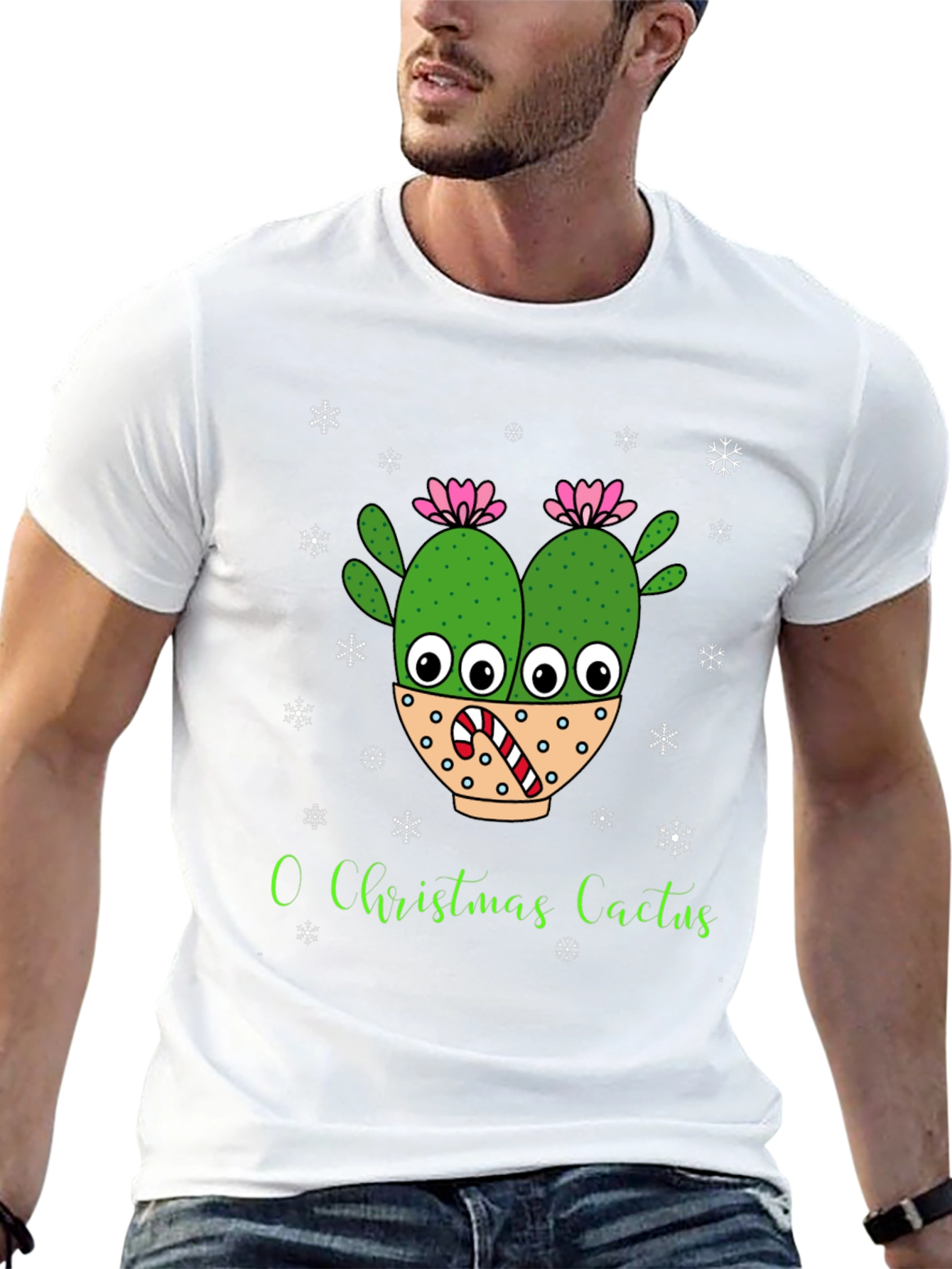 O Christmas Cactus T-Shirt Holiday Tee