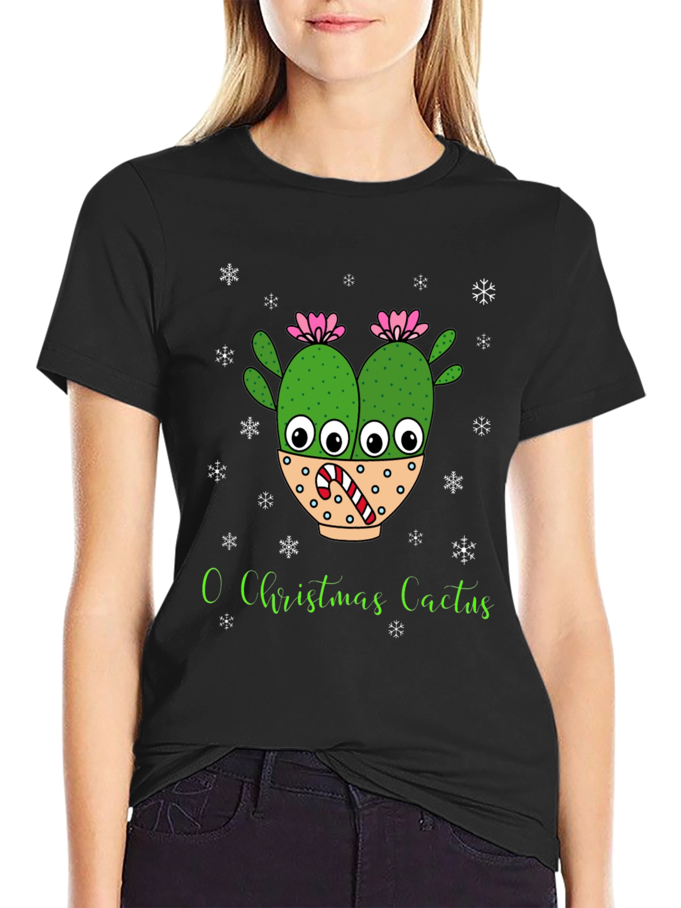 O Christmas Cactus T-Shirt Holiday Tee