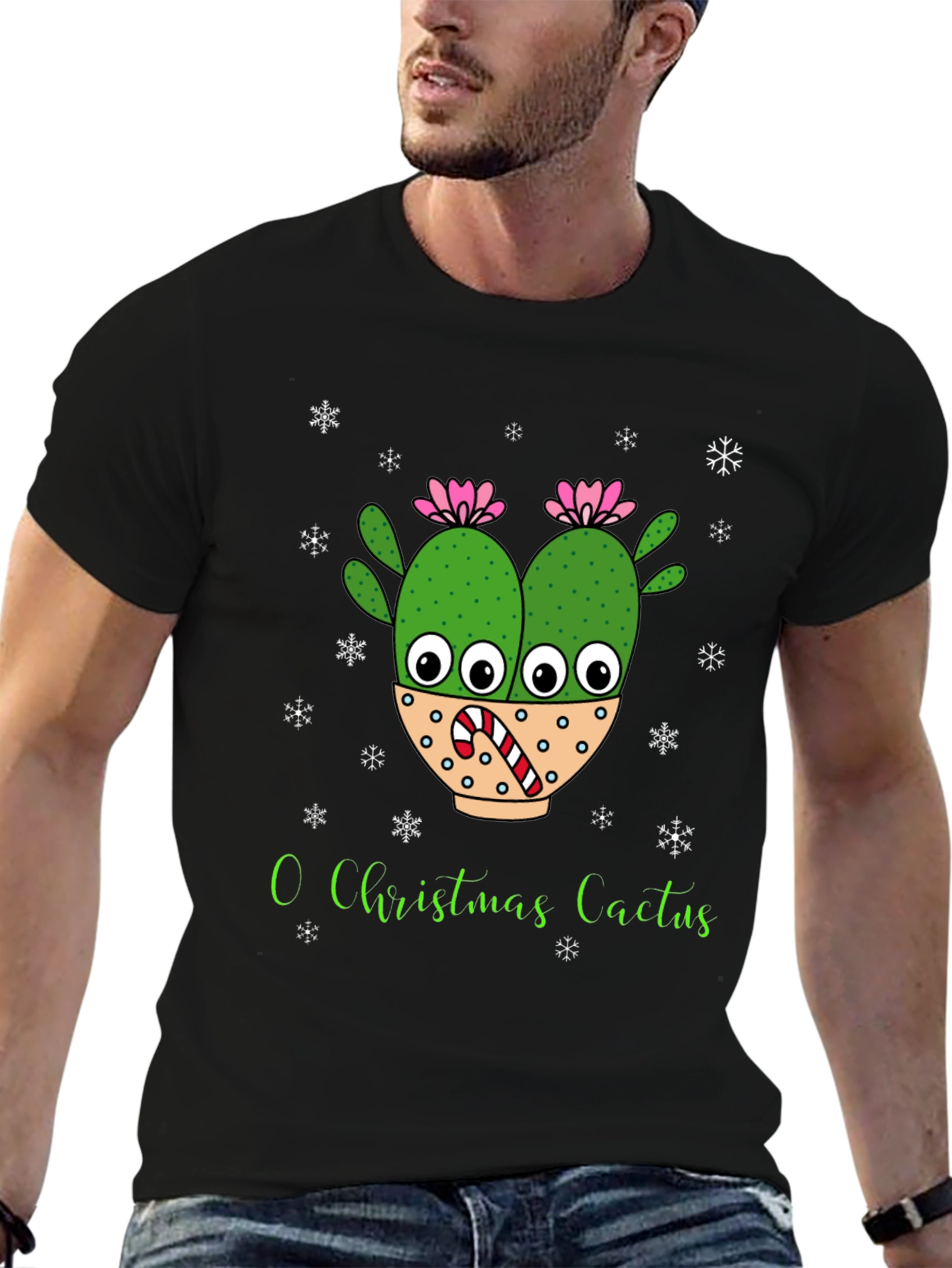 O Christmas Cactus T-Shirt Holiday Tee