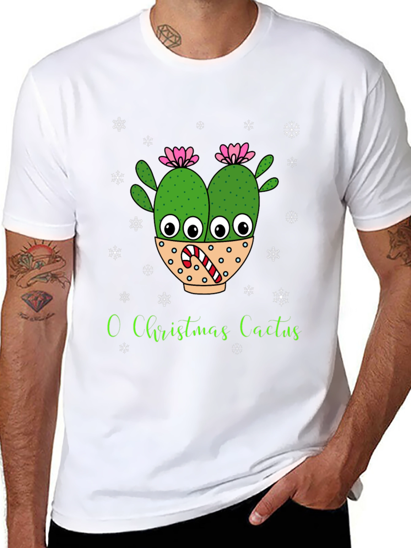 O Christmas Cactus T-Shirt Holiday Tee