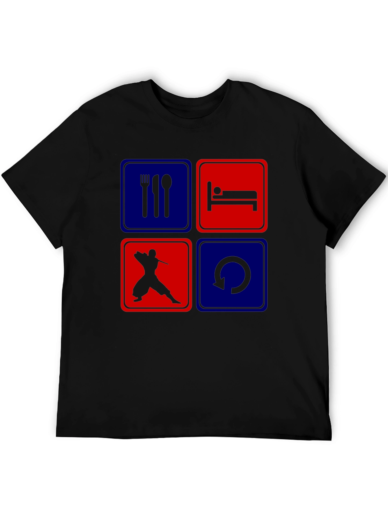 Eat Sleep Ninja Repeat T-Shirt Graphic Tee