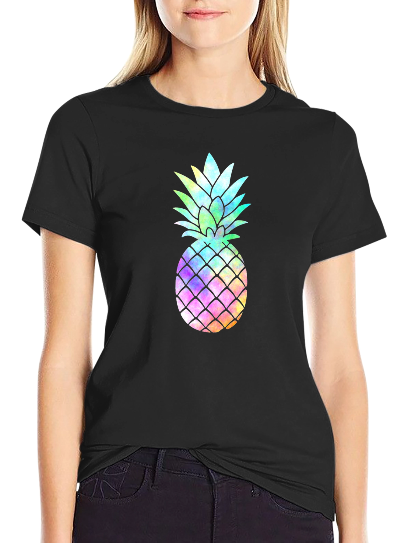 Tie-Dye Pineapple Graphic Tee - Funky Style