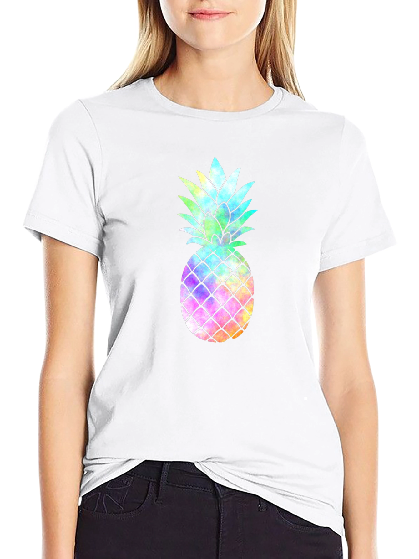 Tie-Dye Pineapple Graphic Tee - Funky Style
