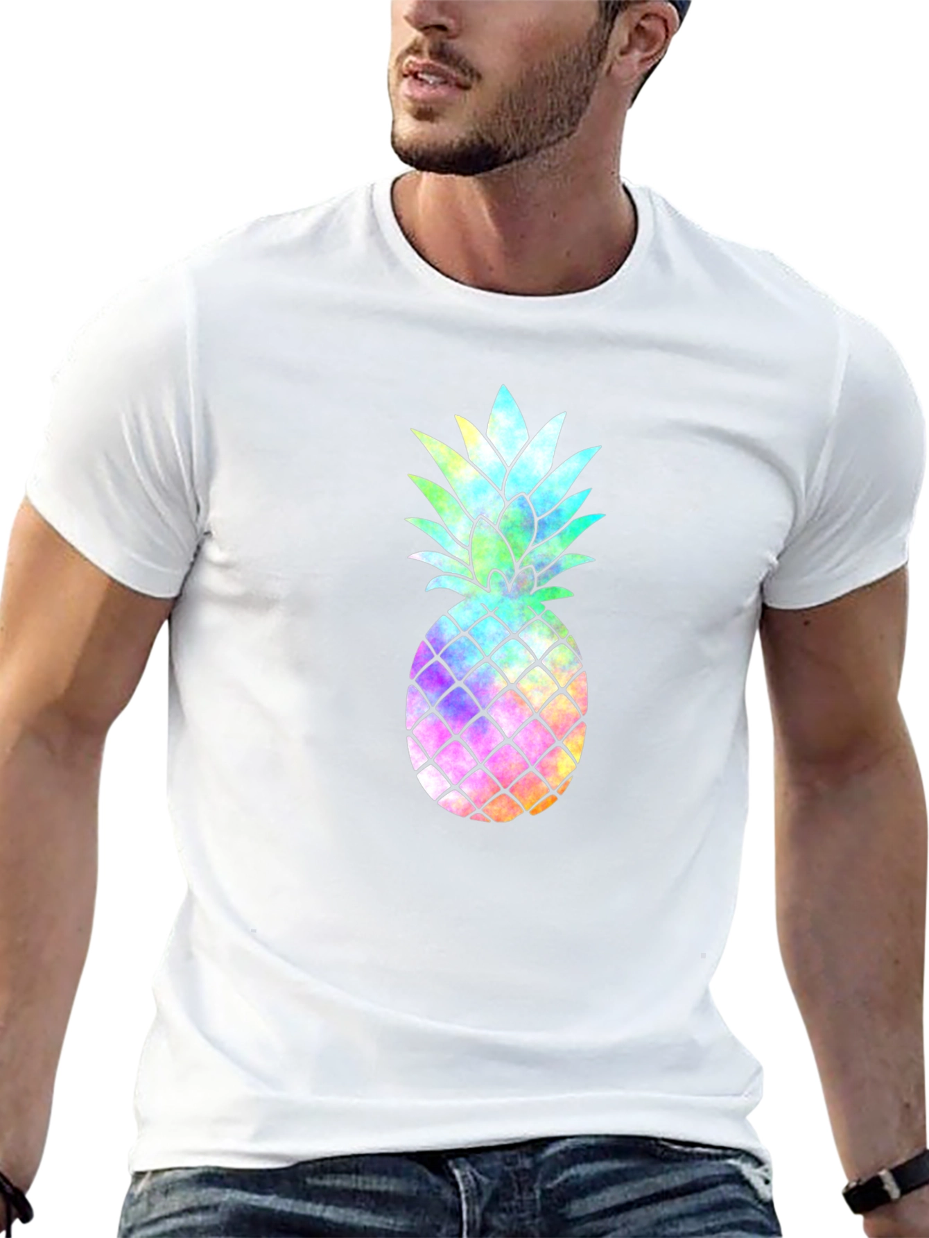 Tie-Dye Pineapple Graphic Tee - Funky Style