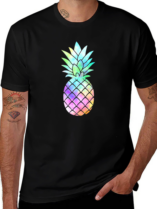 Tie-Dye Pineapple Graphic Tee - Funky Style