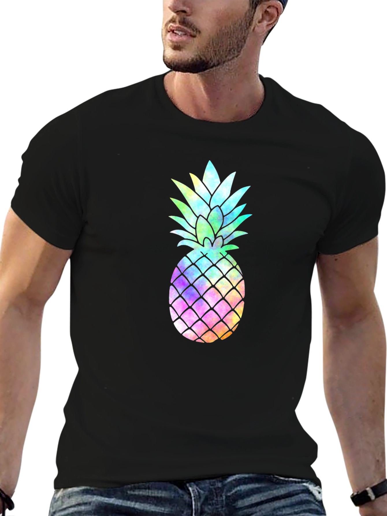 Tie-Dye Pineapple Graphic Tee - Funky Style