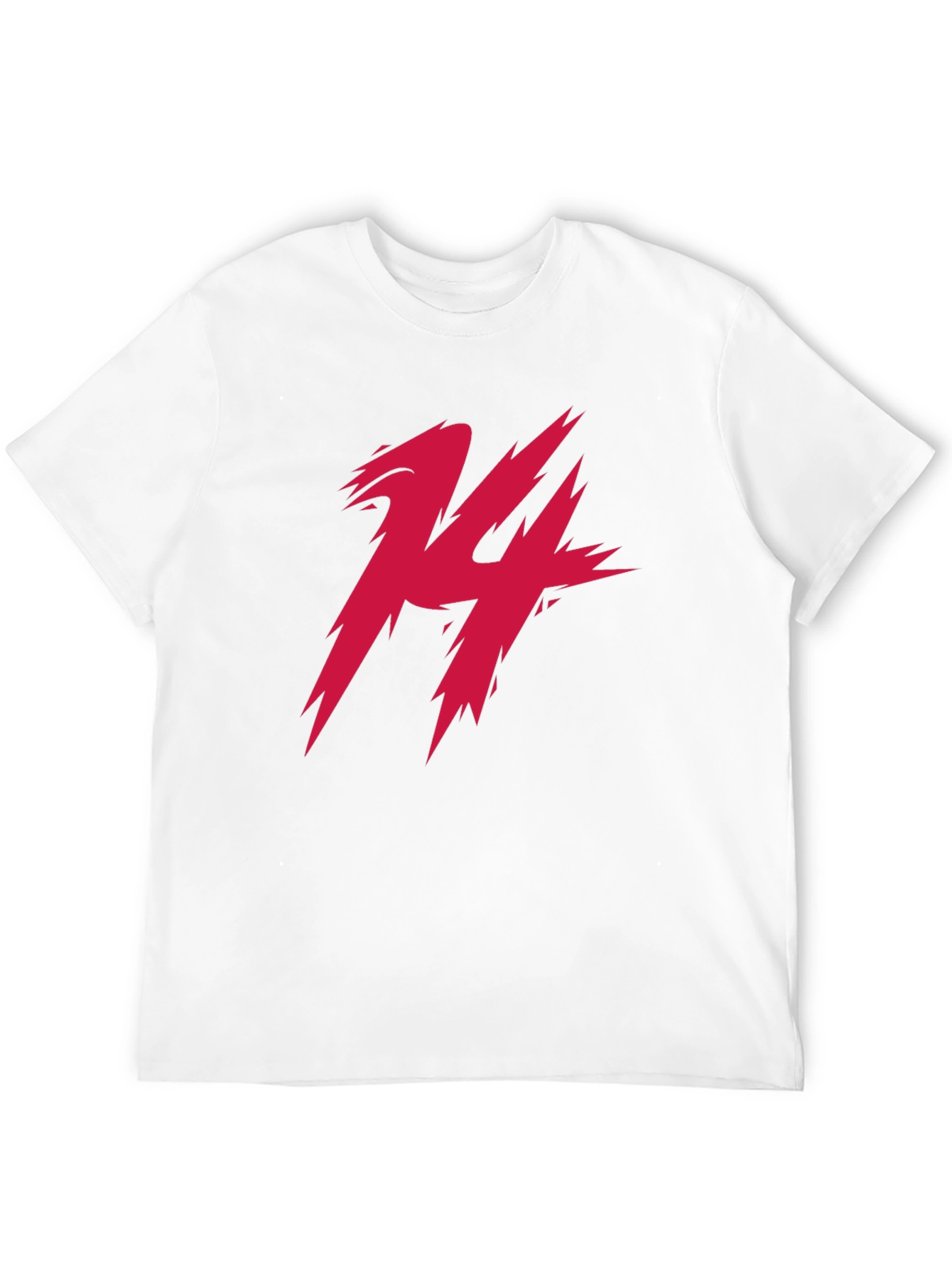 Edgy Red 14 Graphic Print Black Tee