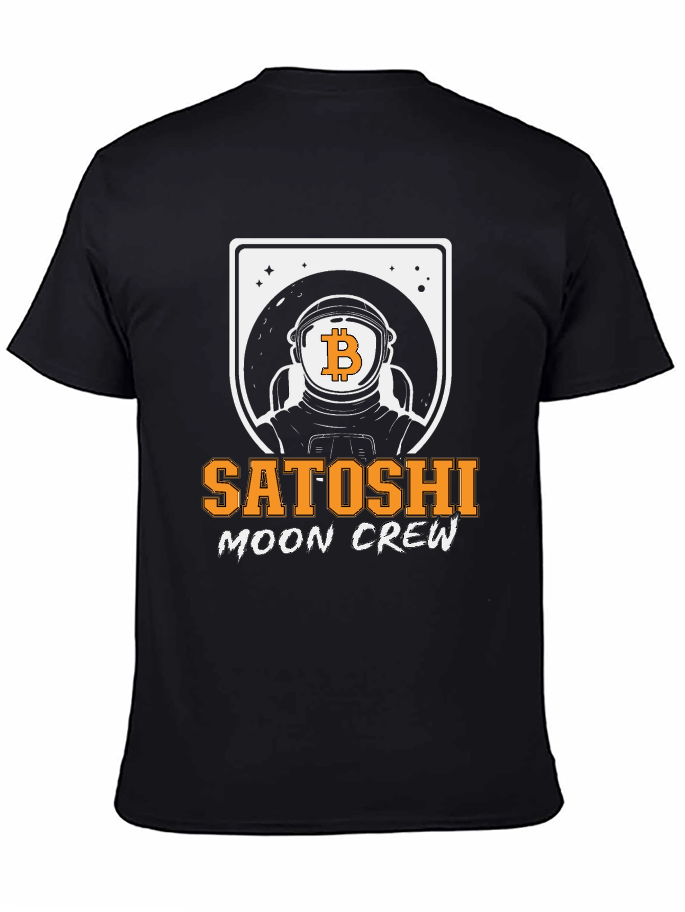 Satoshi Moon Crew Graphic T-Shirt Crypto Astronaut Tee