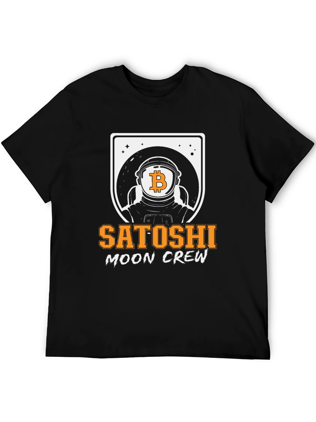 Satoshi Moon Crew Graphic T-Shirt Crypto Astronaut Tee