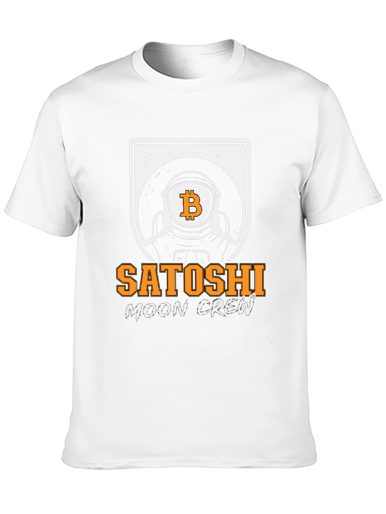 Satoshi Moon Crew Graphic T-Shirt Crypto Astronaut Tee