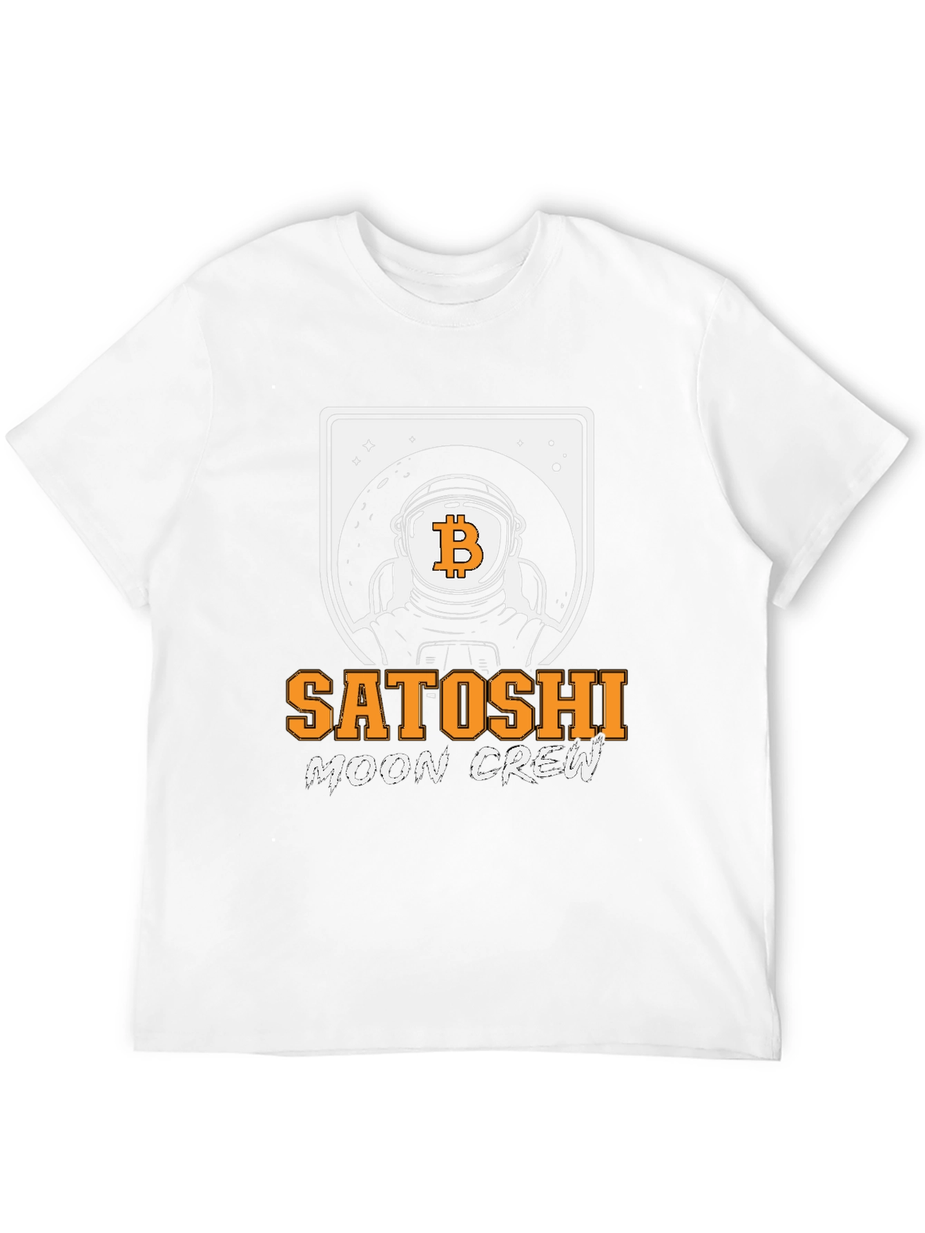 Satoshi Moon Crew Graphic T-Shirt Crypto Astronaut Tee