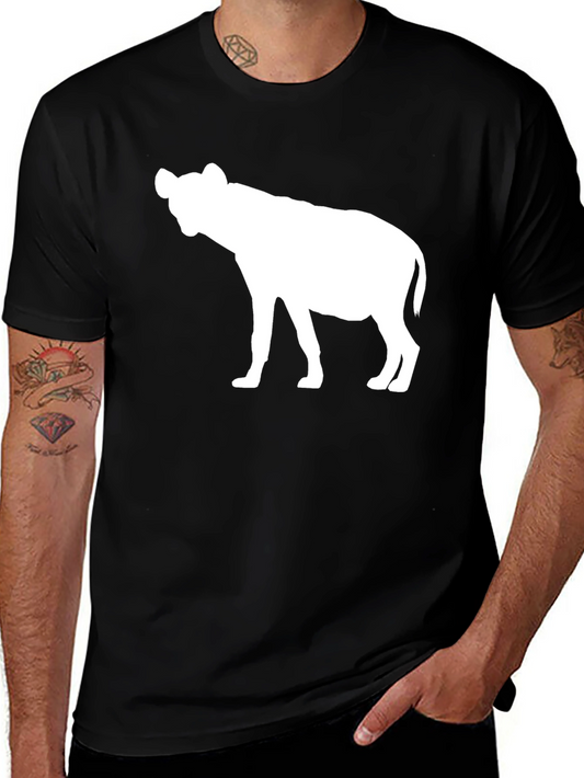 Hyena Silhouette Graphic Tee - Cool Animal Print