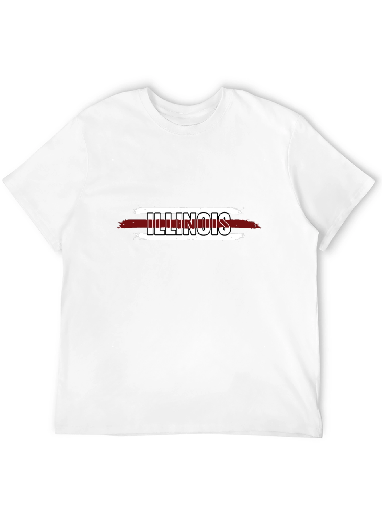 Illinois Graphic Tee - Black Cotton T-Shirt
