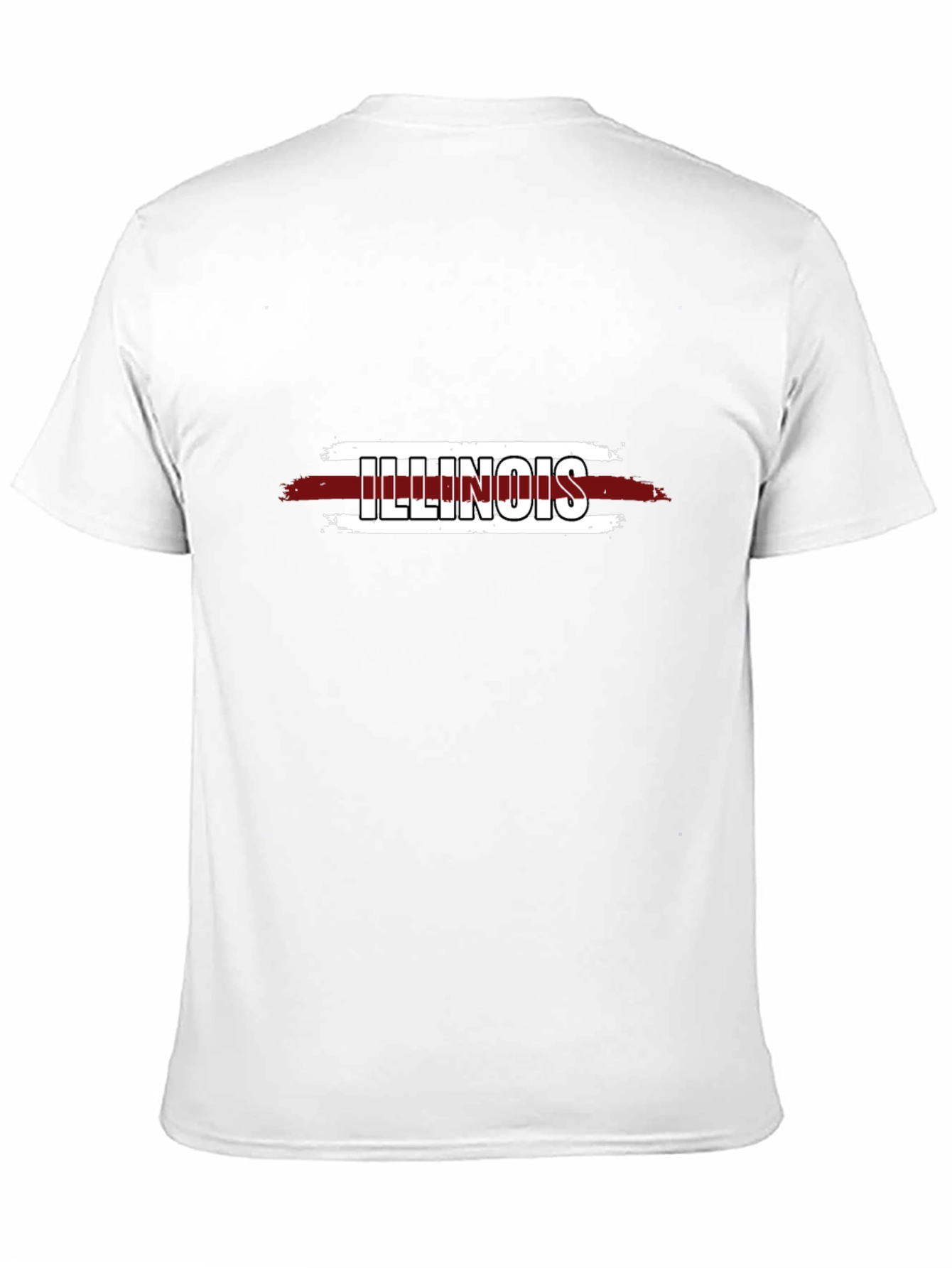 Illinois Graphic Tee - Black Cotton T-Shirt