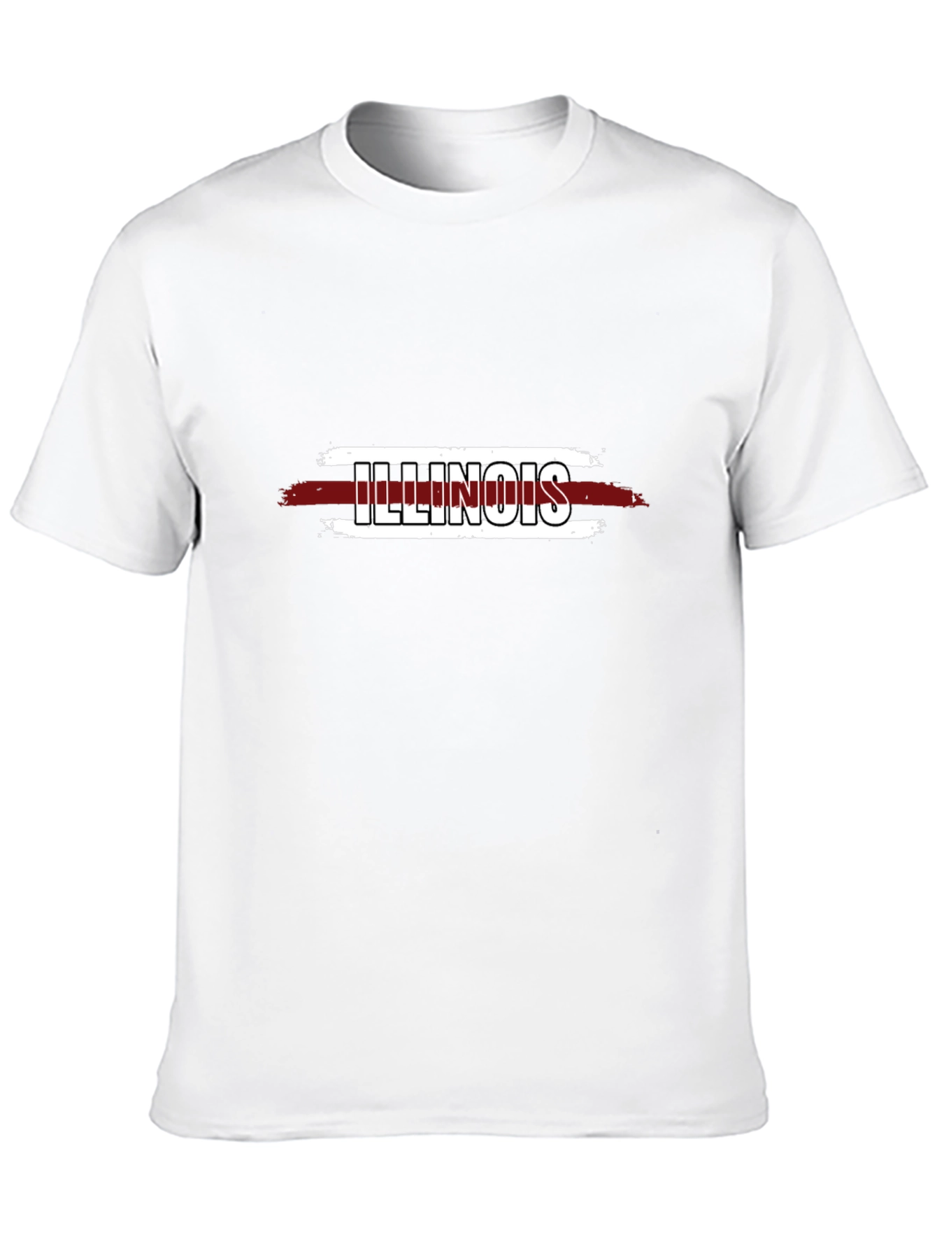 Illinois Graphic Tee - Black Cotton T-Shirt