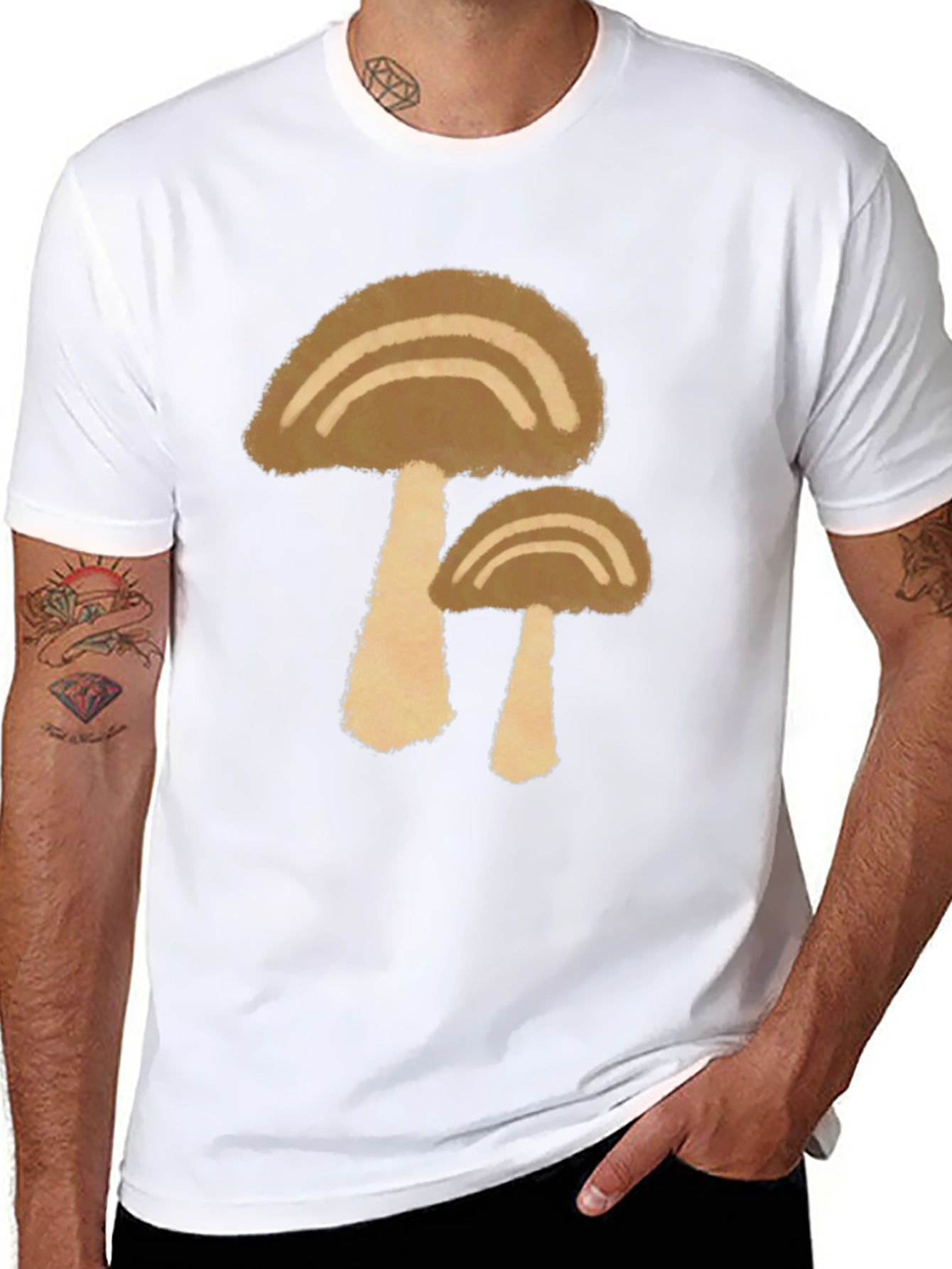 Mushroom Graphic T-Shirt - Casual Style