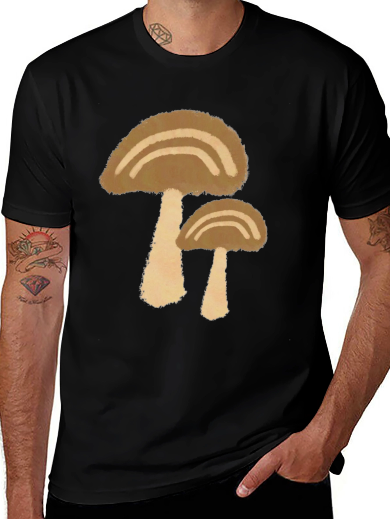 Mushroom Graphic T-Shirt - Casual Style