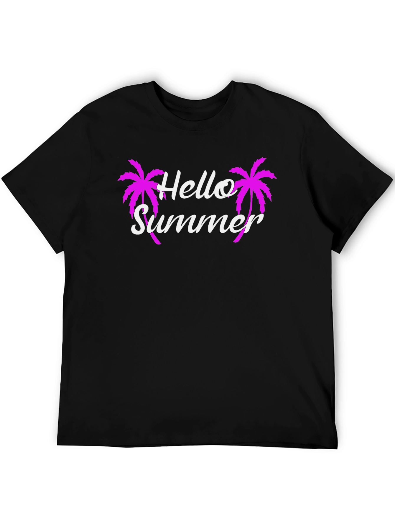 Hello Summer Palm Tree Graphic Tee