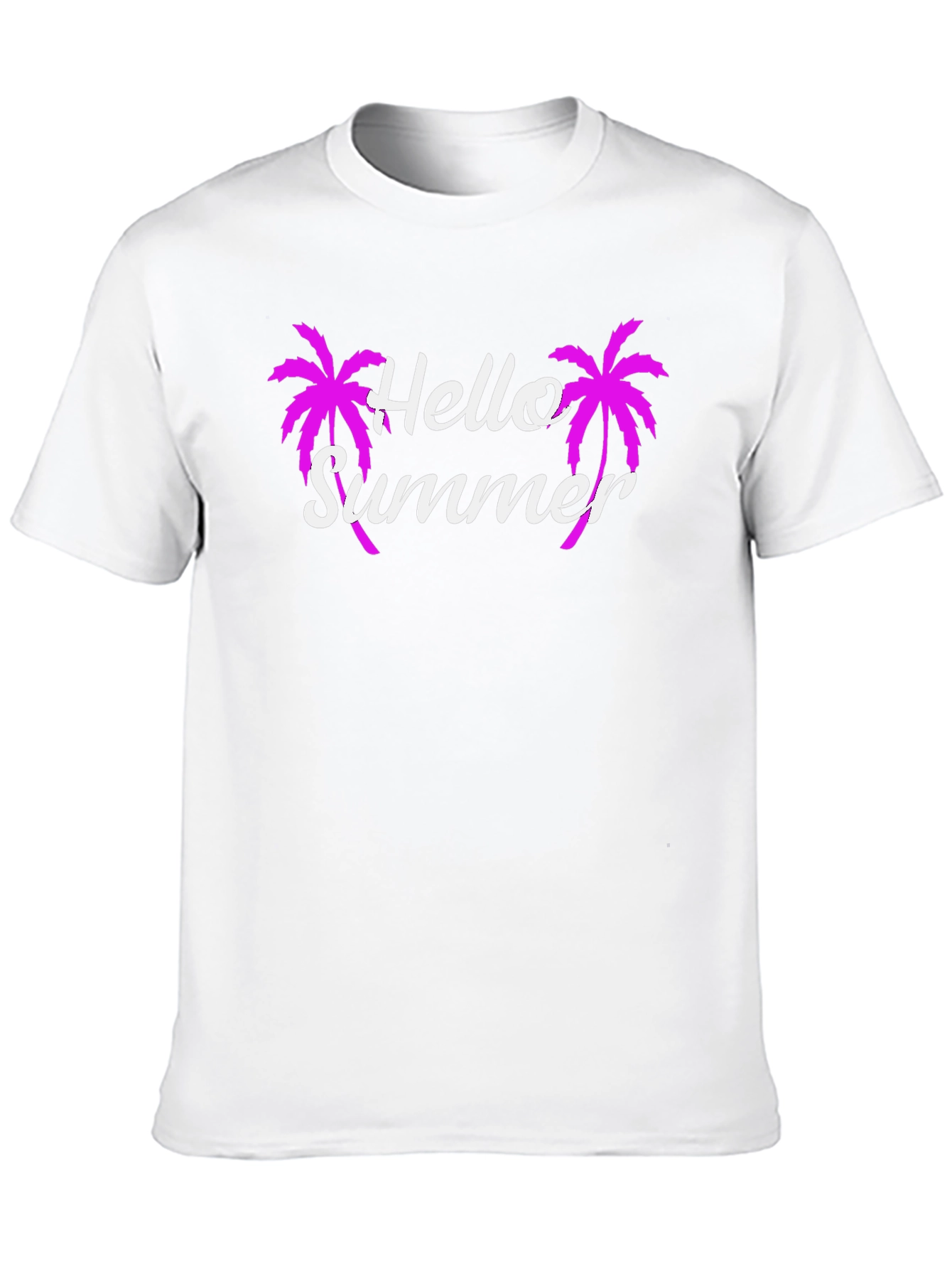 Hello Summer Palm Tree Graphic Tee