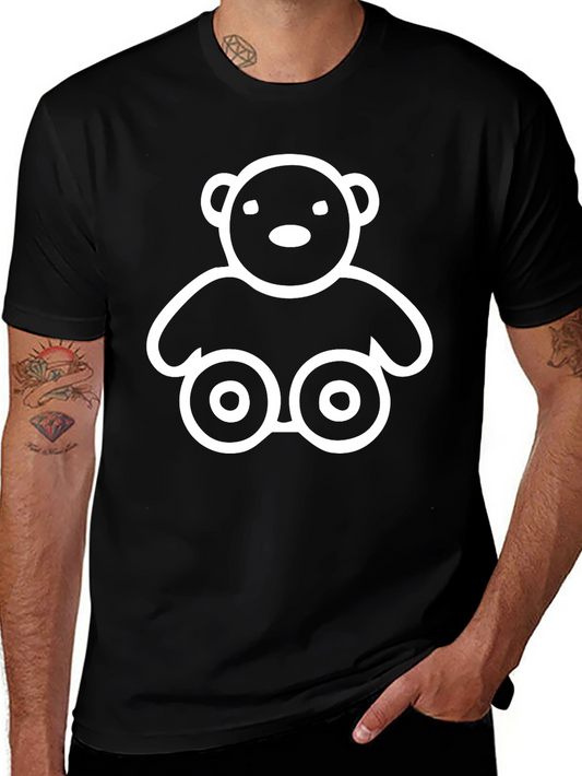 Black Teddy Bear Graphic Tee - Unisex Soft Cotton T-Shirt