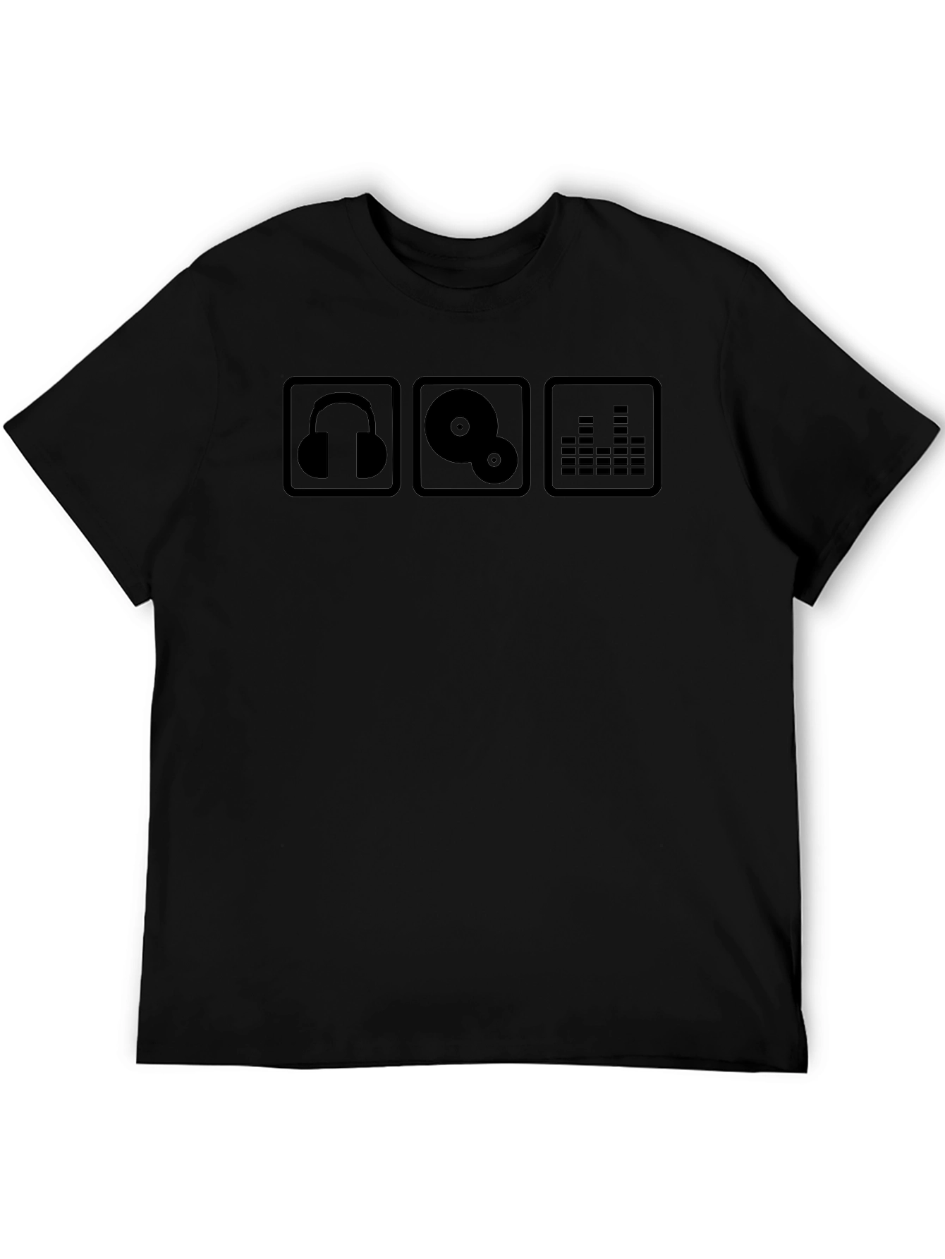 DJ Music Icons T-Shirt - Headphones Vinyl Equalizer