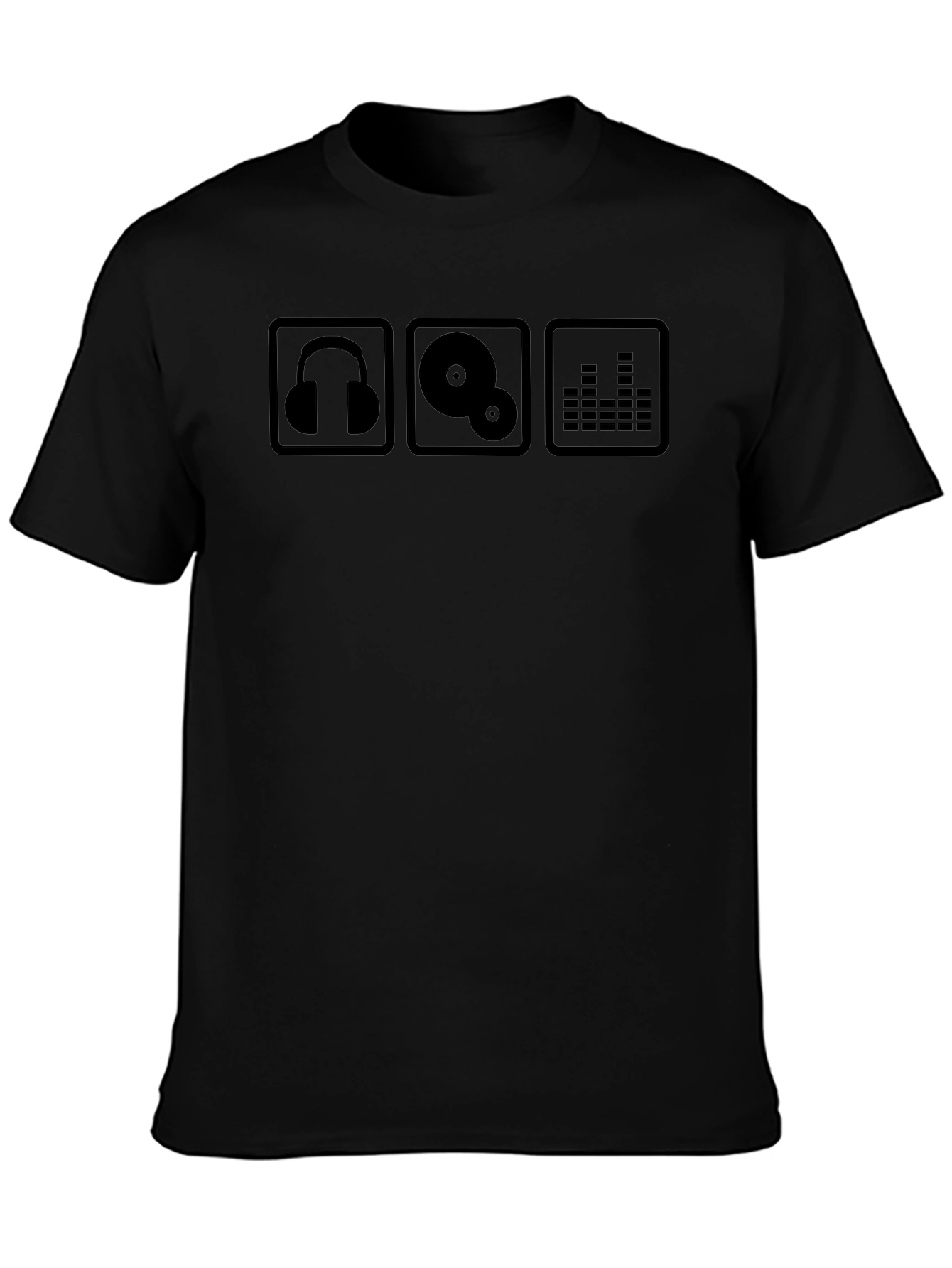 DJ Music Icons T-Shirt - Headphones Vinyl Equalizer