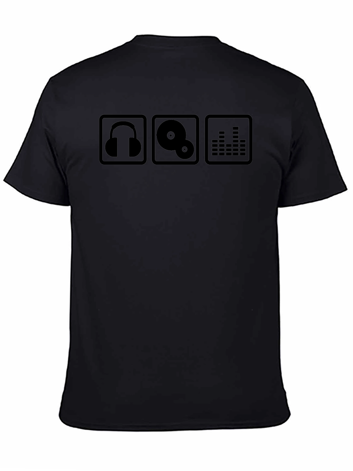 DJ Music Icons T-Shirt - Headphones Vinyl Equalizer