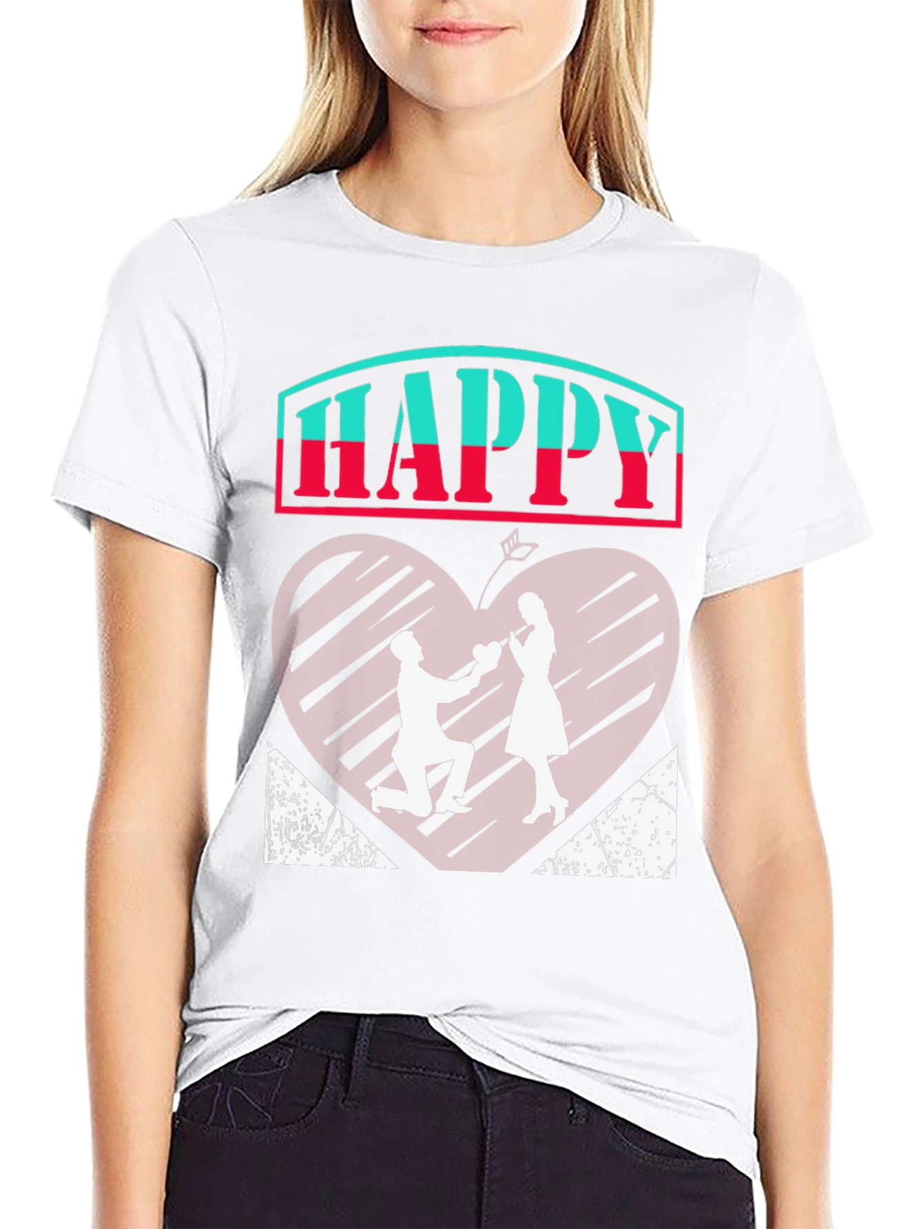 Happy Proposal Graphic Tee - Romantic Design