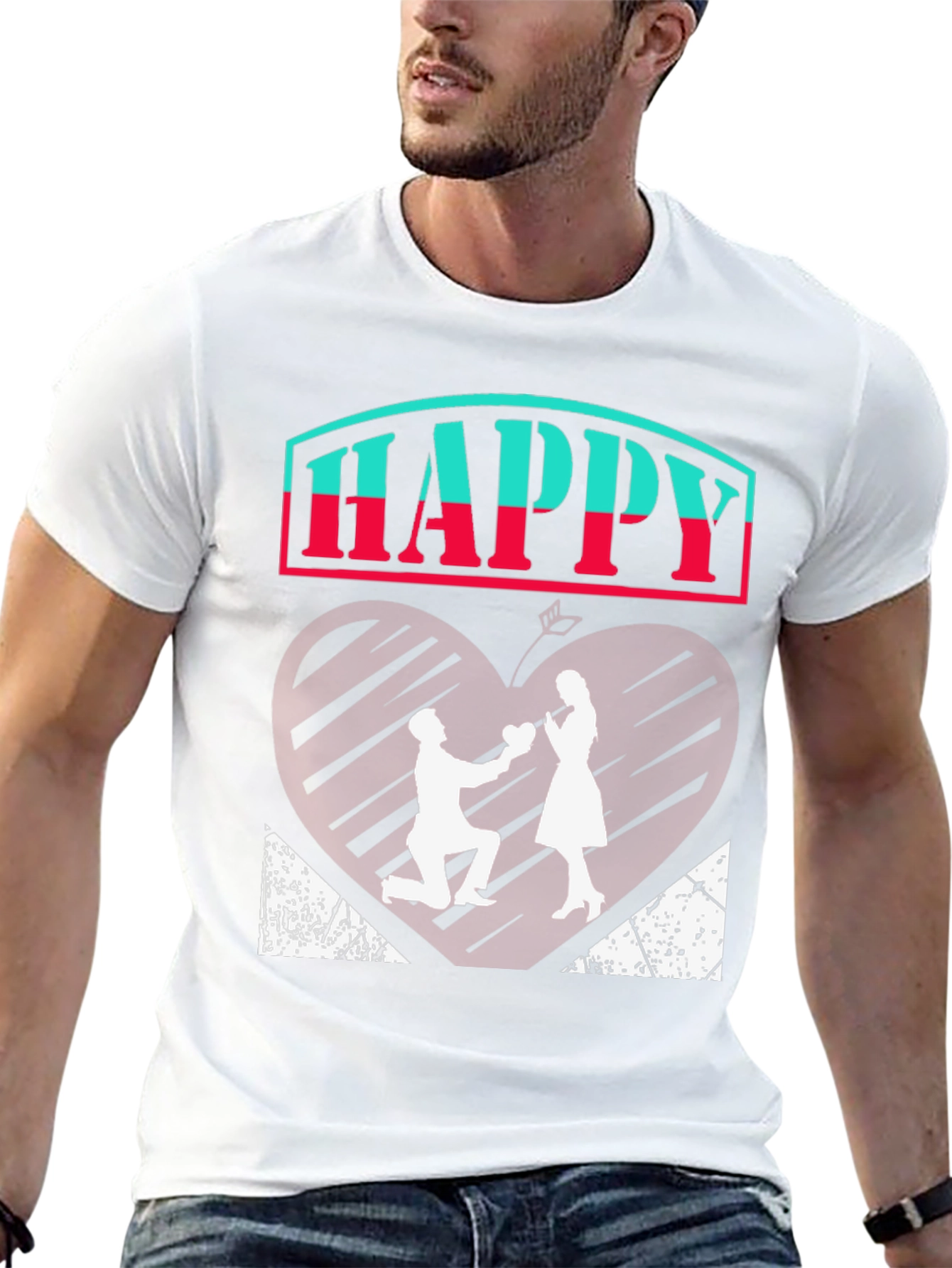 Happy Proposal Graphic Tee - Romantic Design