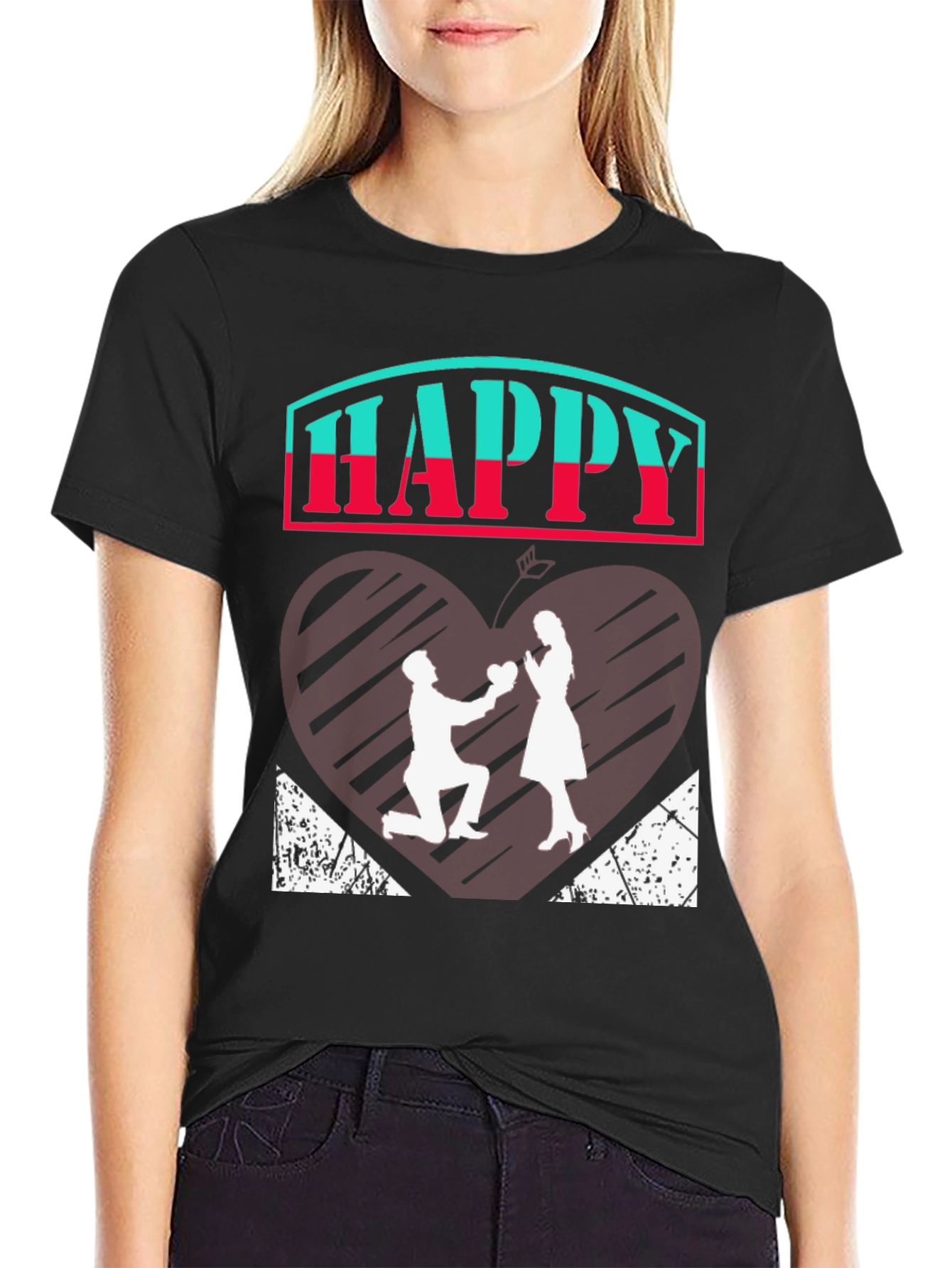 Happy Proposal Graphic Tee - Romantic Design