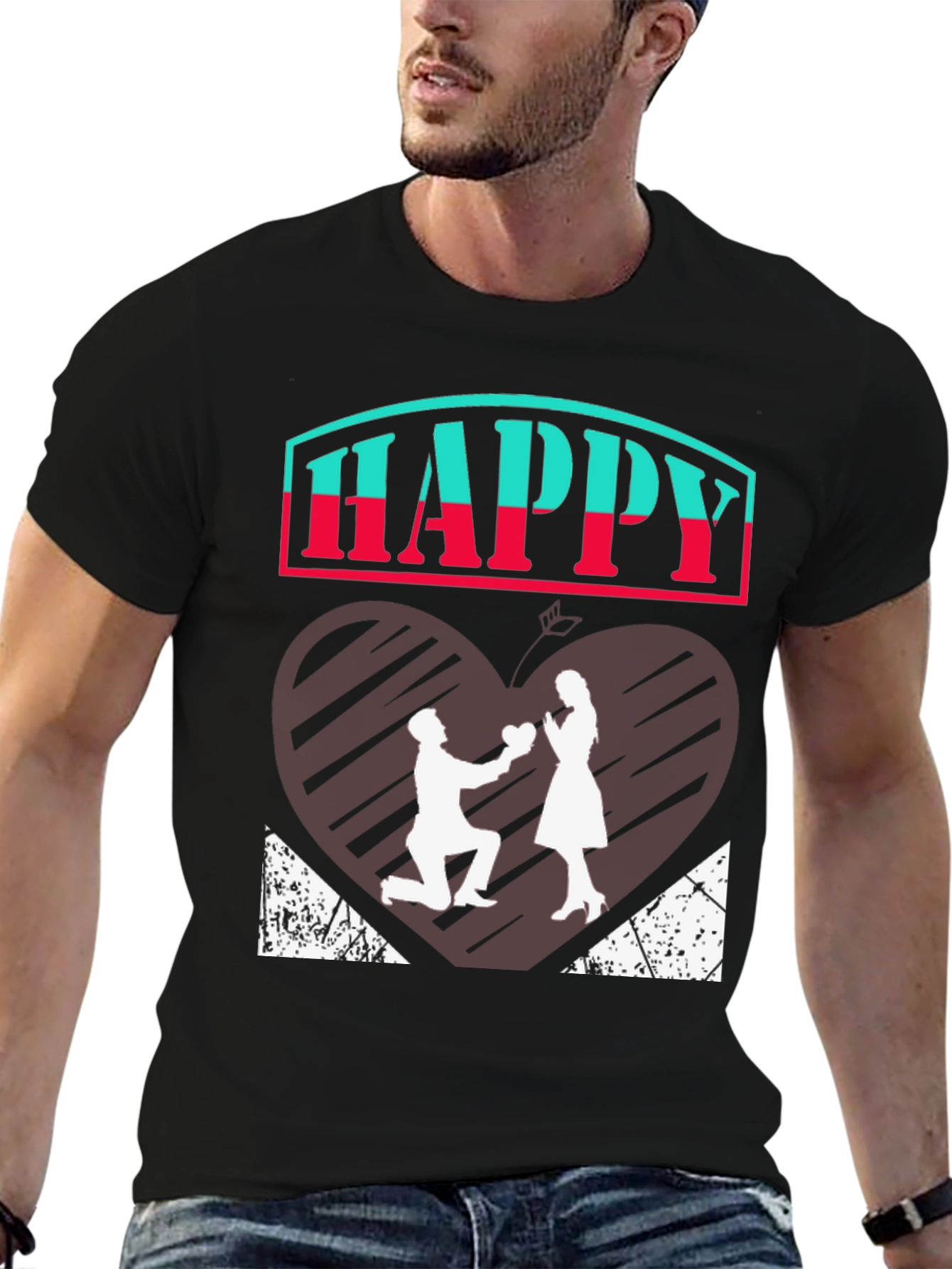 Happy Proposal Graphic Tee - Romantic Design